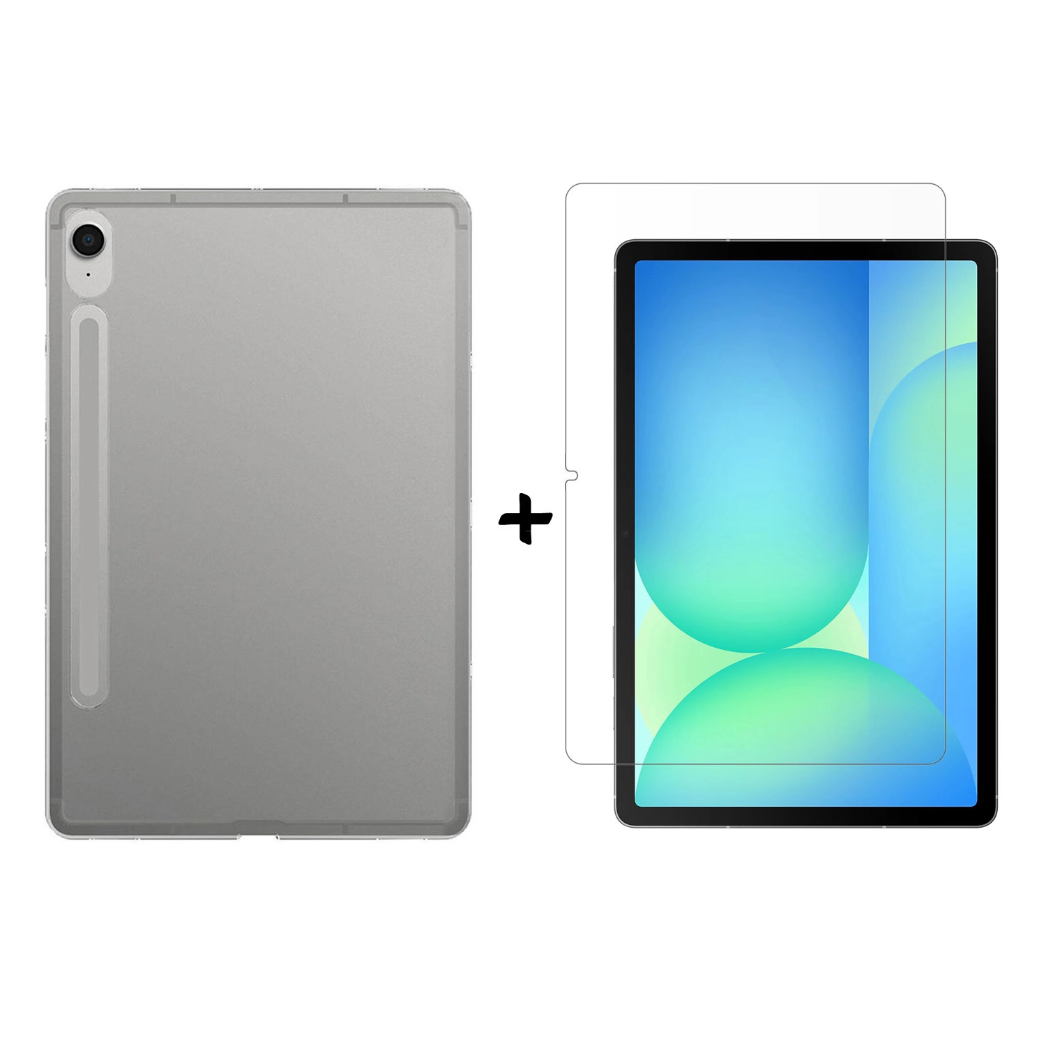 Forzacase Samsung Galaxy Tab S10 FE 10.9 X520 için Silikon Kılıf + Temperli Cam Ekran Koruyucu FC013