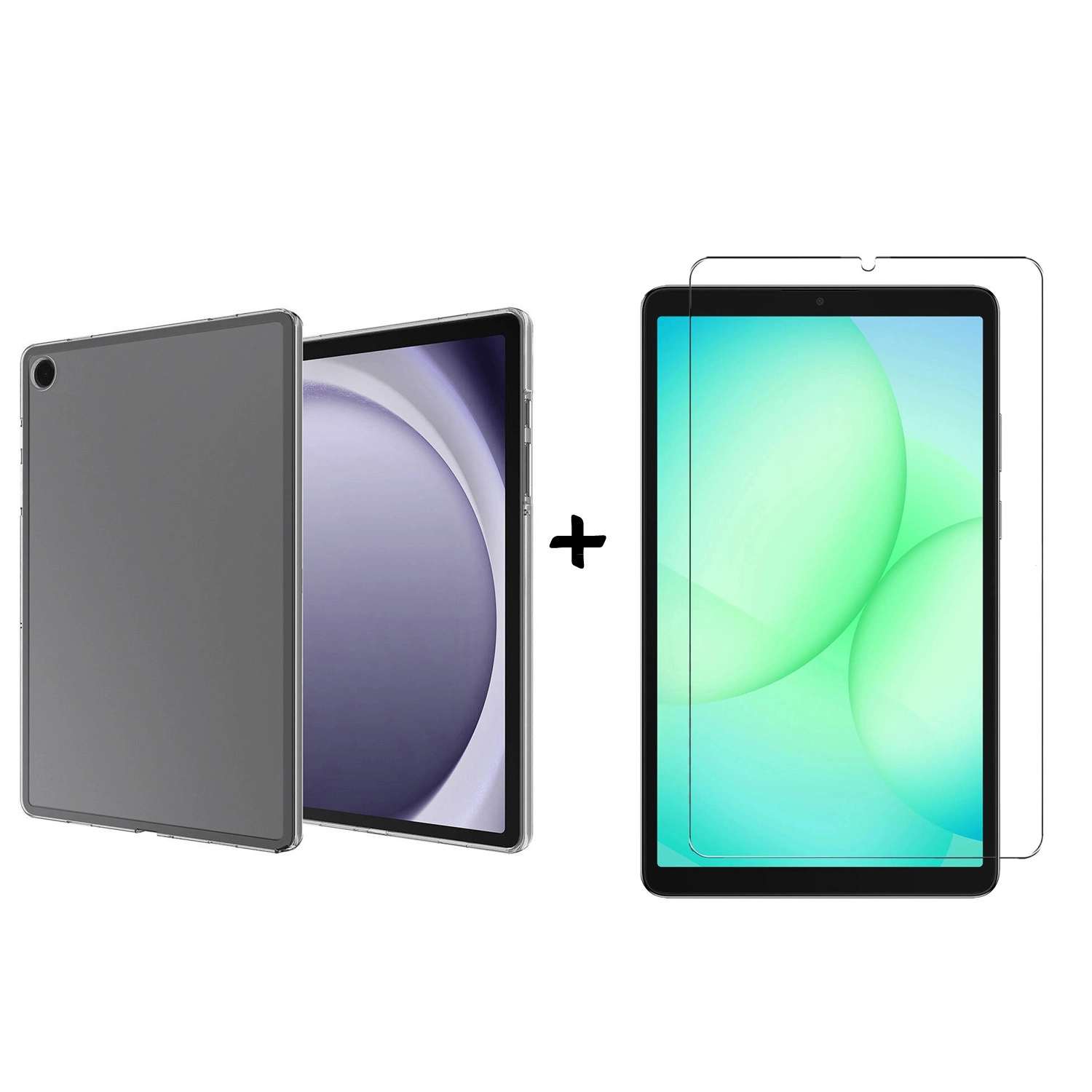 Forzacase Samsung Galaxy Tab A11 8.7 inç uyumlu Silikon Kılıf + Temperli Cam Ekran Koruyucu - FC013
