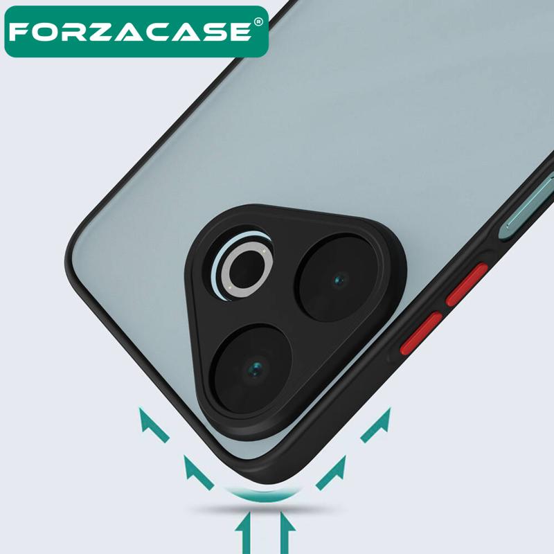 Forzacase Xiaomi Redmi 13 4G ile uyumlu Shell Serisi Darbeye Dayanıklı Yarı Esnek Plastik Kılıf