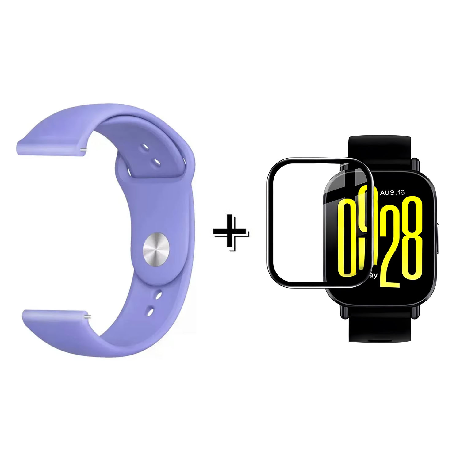 Forzacase Xiaomi Redmi Watch 5 Active ile uyumlu Silikon Kordon Kayış + Ekran Koruma Filmi - FC875