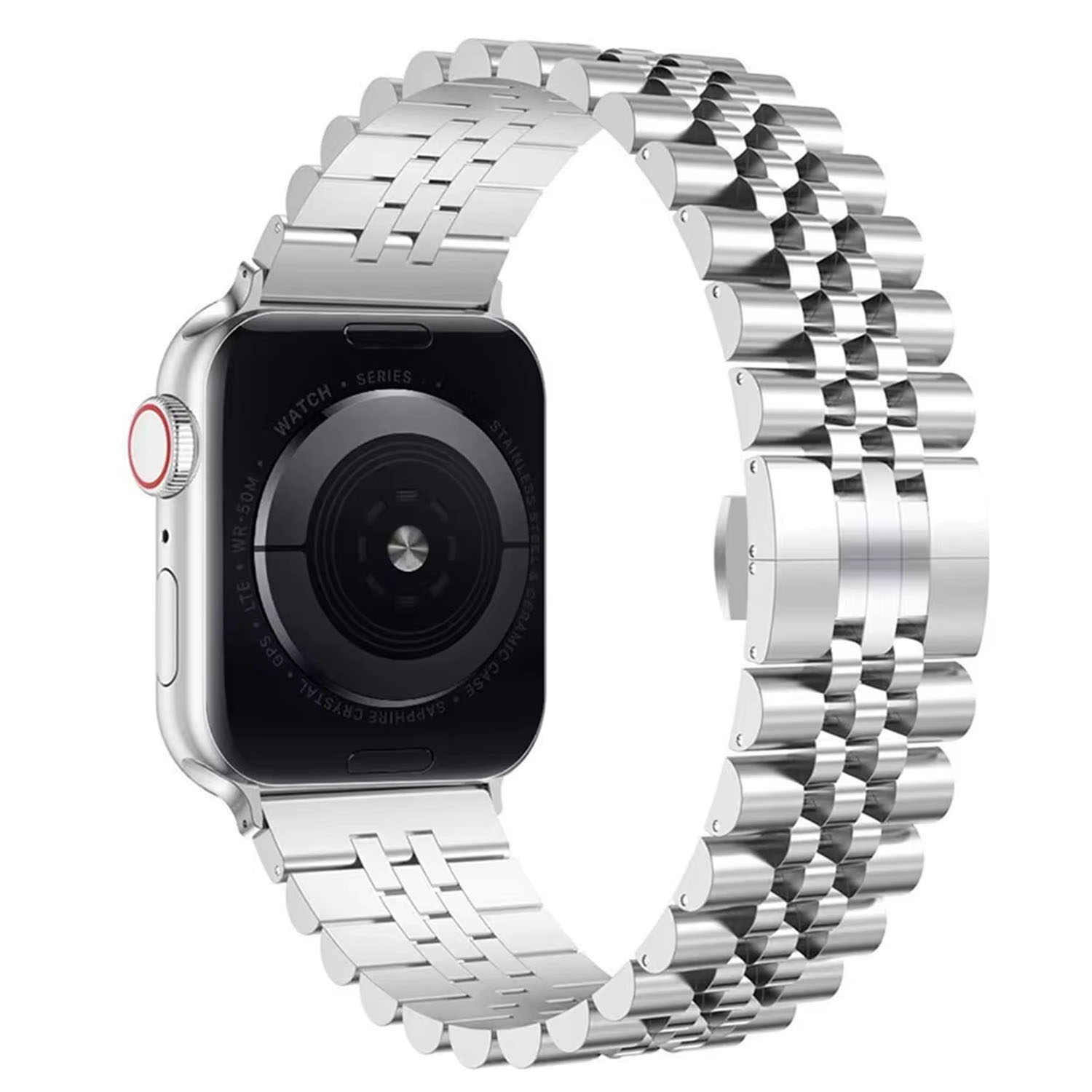Forzacase Apple Watch Ultra 4 49mm ile uyumlu Rolex Tasarım Metal Kordon Kayış - FC878