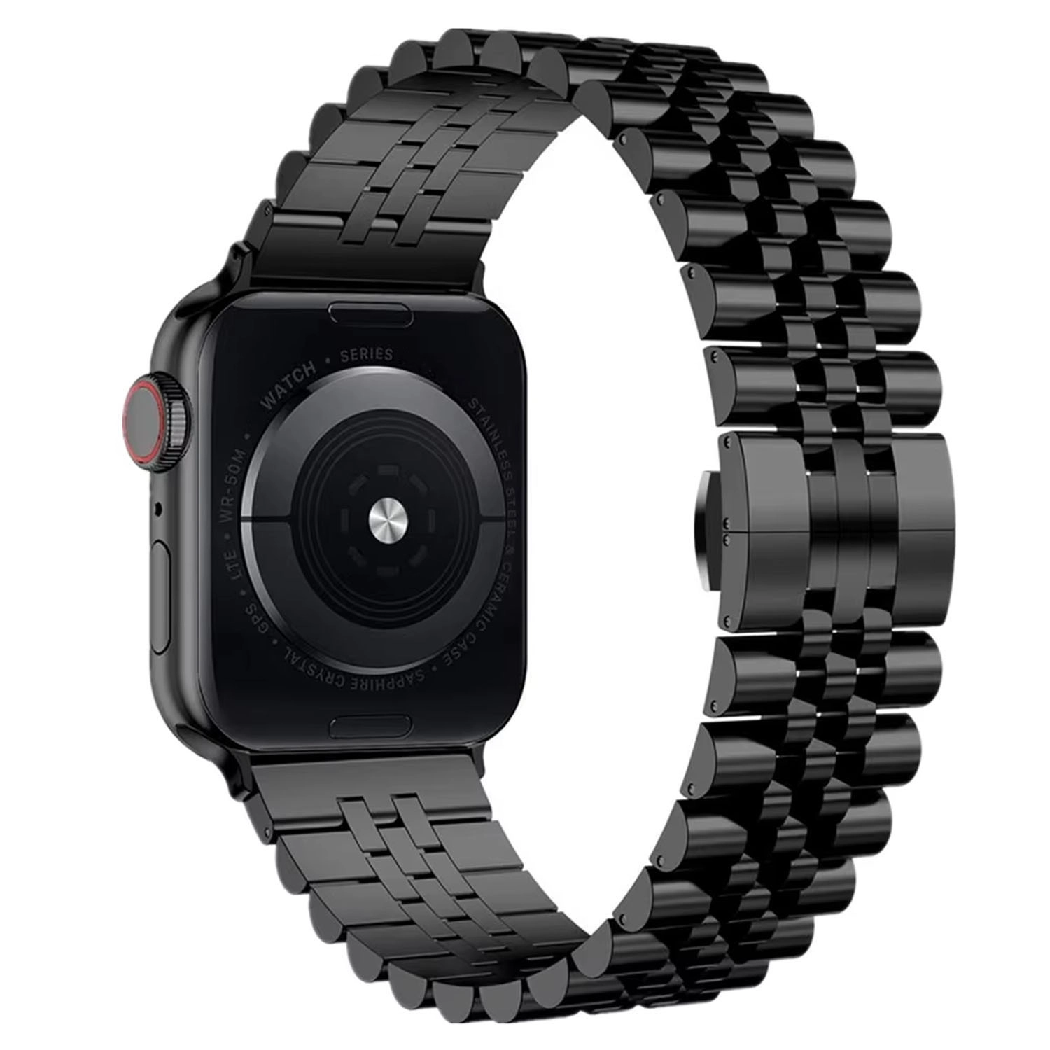 Forzacase Apple Watch 11 46mm ile uyumlu Rolex Tasarım Metal Kordon Kayış - FC878