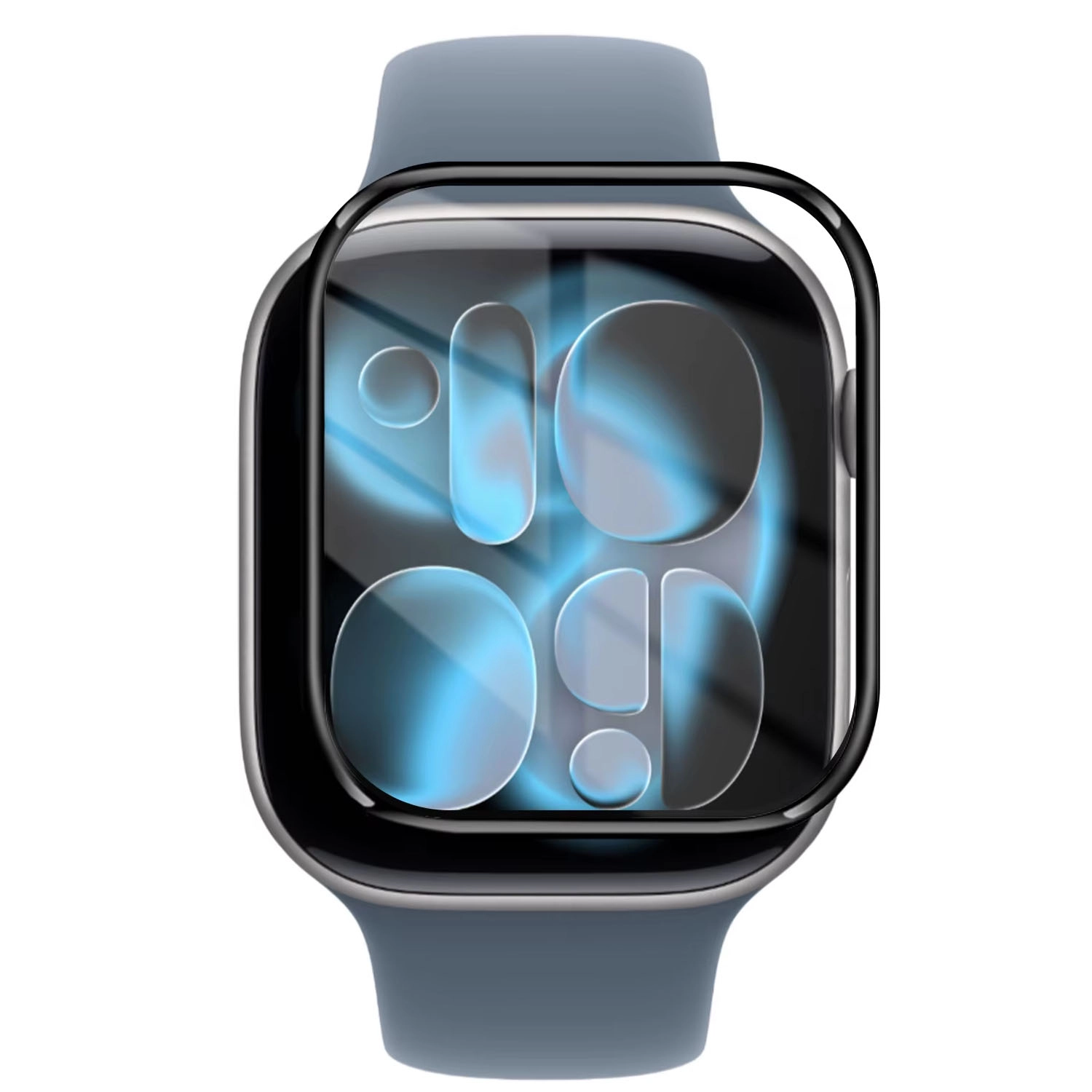 Forzacase Apple Watch 11 46mm ile uyumlu Çerçeveli Tam Kaplayan 3D Pet Ekran Koruyucu Film - FC016