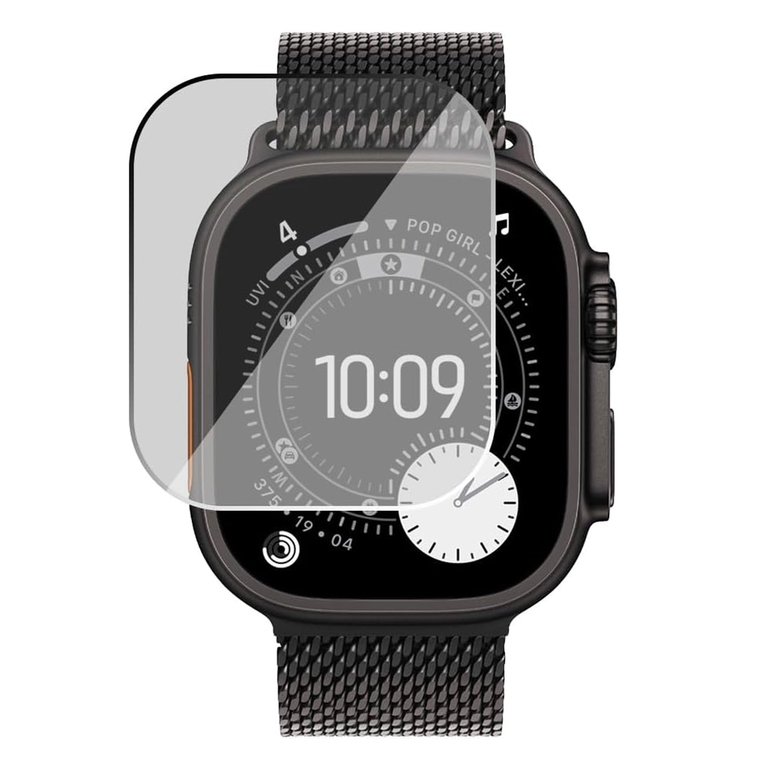 Forzacase Apple Watch Ultra 3 49mm için Çerçeveli Tam Kaplayan 3D Pet Ekran Koruyucu Film - FC016
