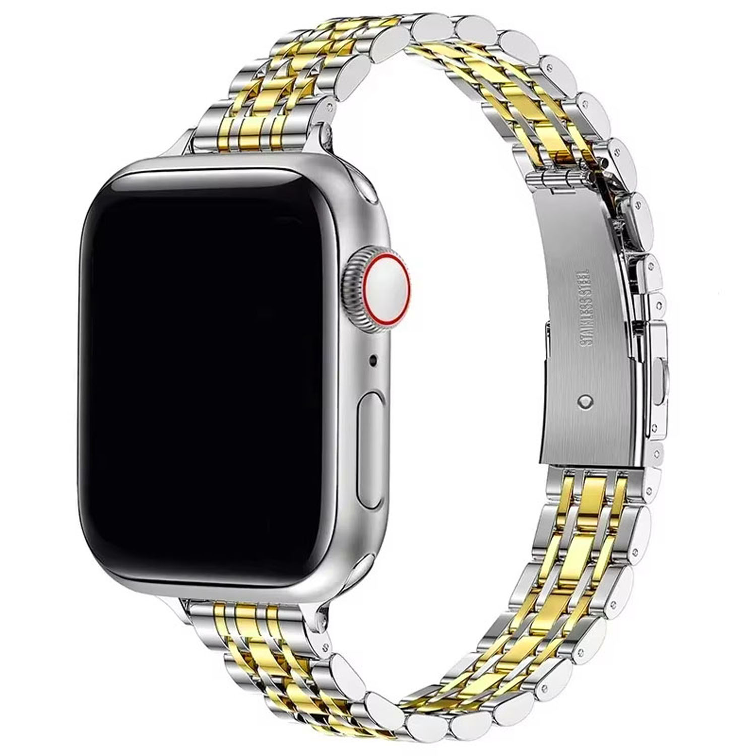 Forzacase Apple Watch 9 45mm ile uyumlu İnce Rolex Tasarım Metal Kordon Kayış - FC1061