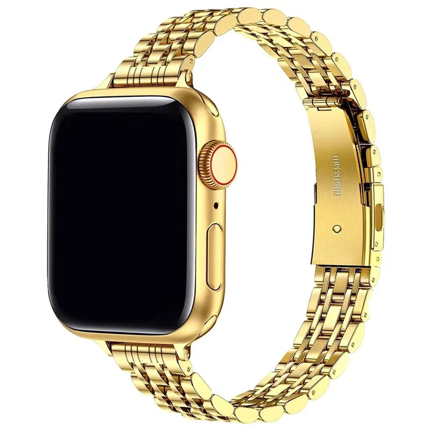 Forzacase Apple Watch 12 46mm ile uyumlu İnce Rolex Tasarım Metal Kordon Kayış - FC1061