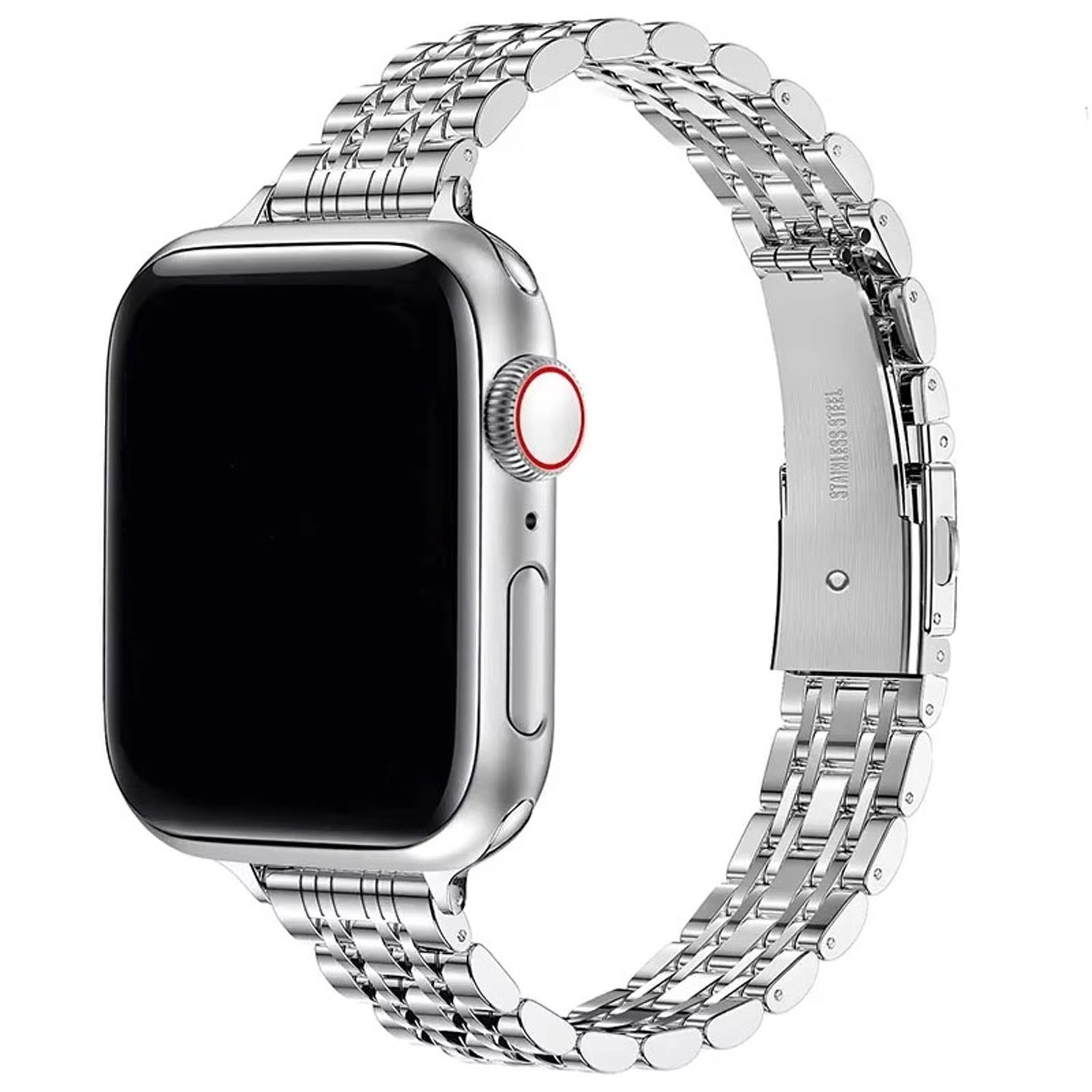 Forzacase Apple Watch 11 42mm ile uyumlu İnce Rolex Tasarım Metal Kordon Kayış - FC1060