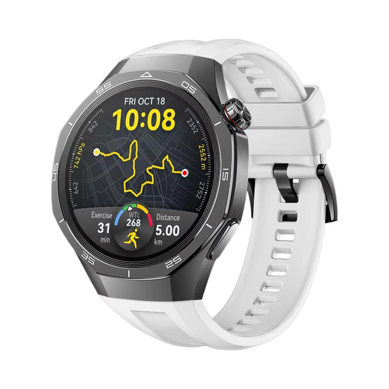 Forzacase Huawei Watch GT 5 Pro 46mm ile uyumlu Özel Tasarım Tokalı Silikon Kordon Kayış - FC1063