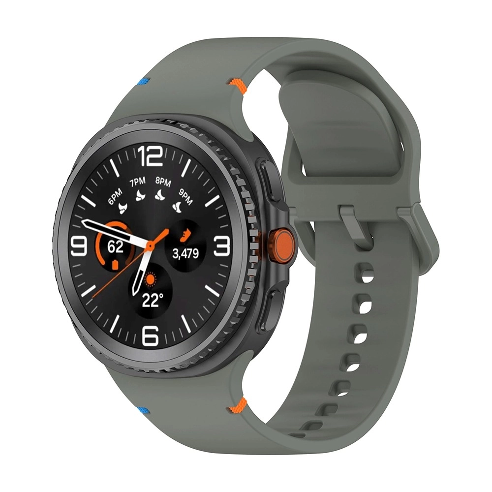 Forzacase Samsung Galaxy Watch 9 44 mm ile uyumlu Tokalı Silikon Kordon Kayış - FC1092