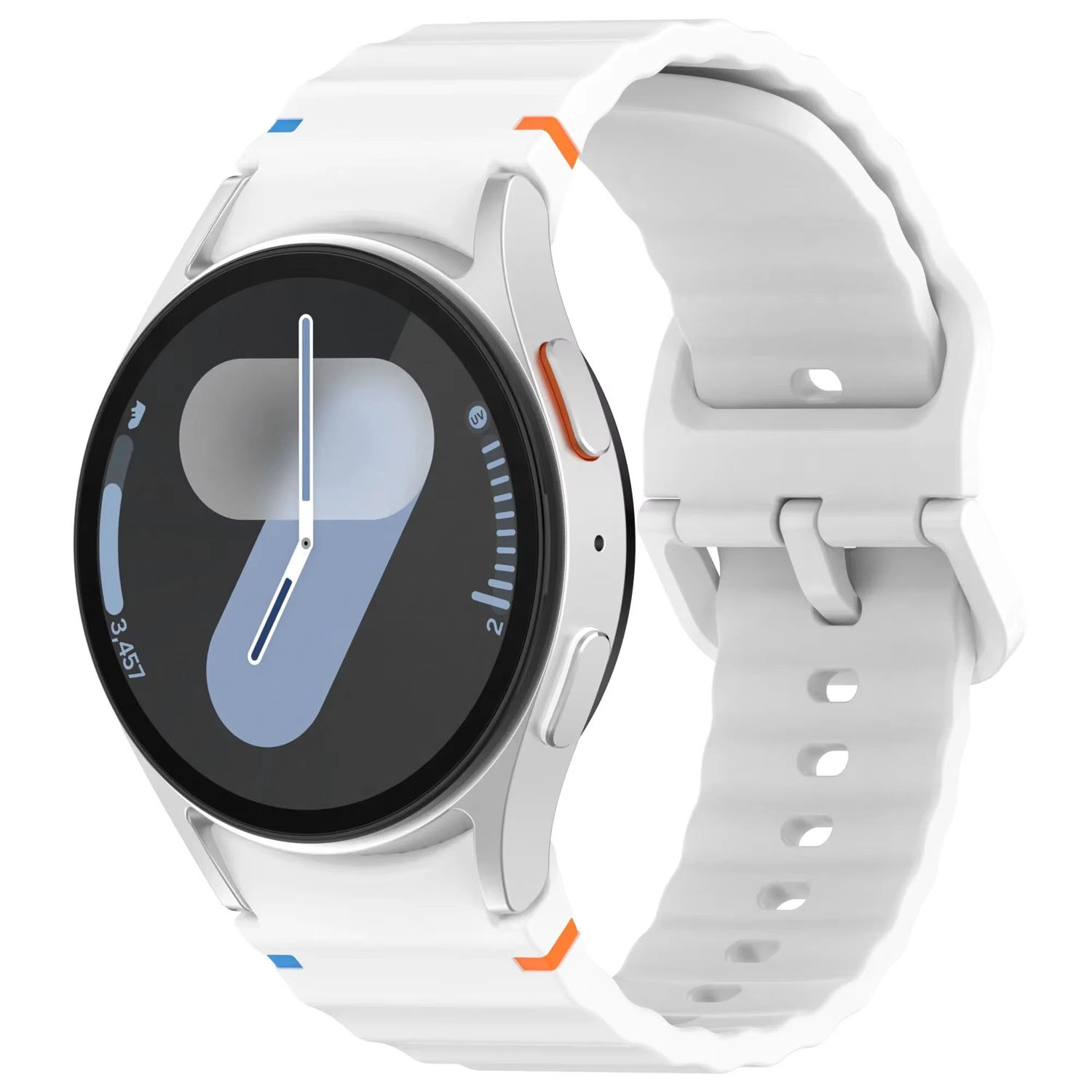 Forzacase Samsung Galaxy Watch 5 Pro 45mm ile uyumlu Wavy Style Tokalı Silikon Kordon Kayış - FC1101