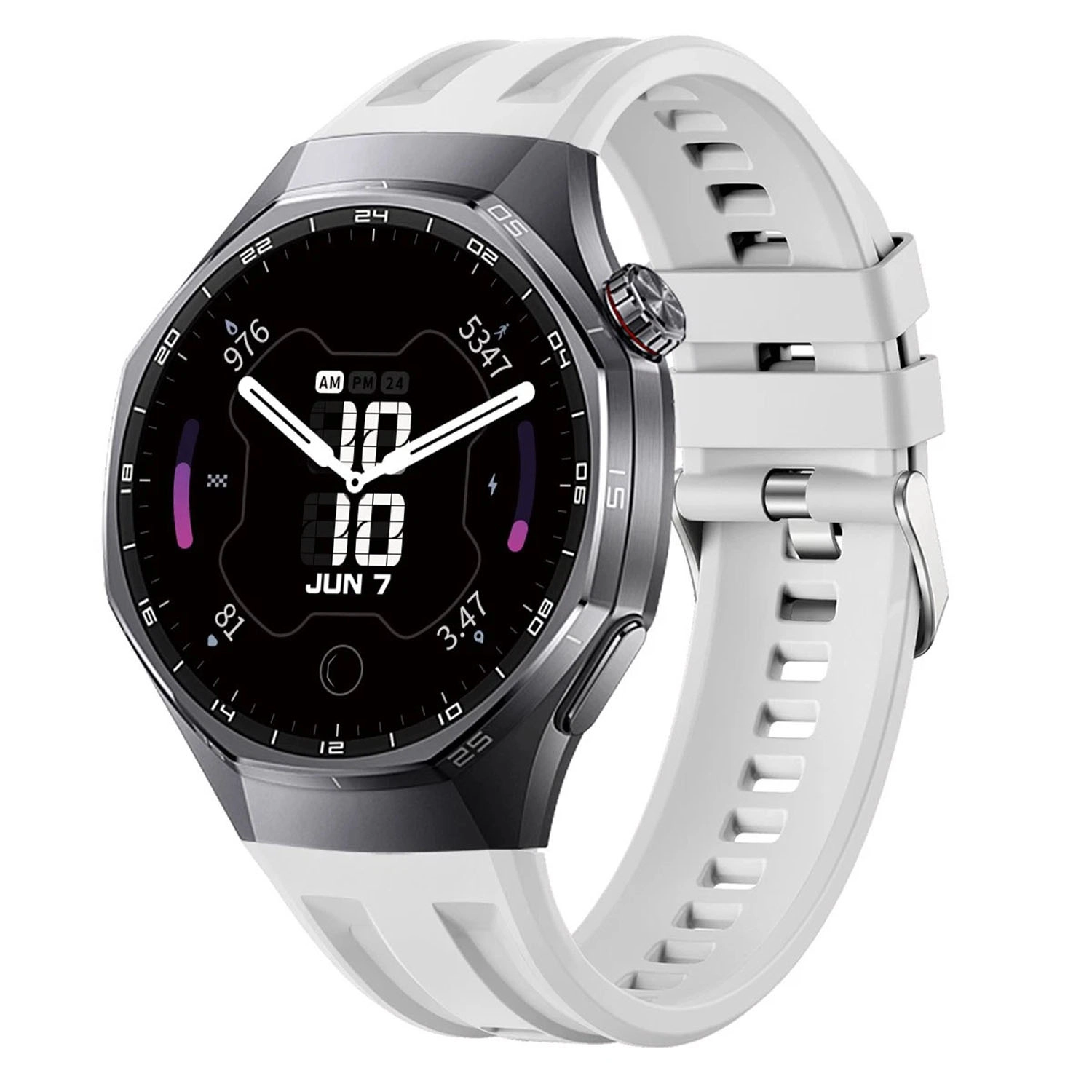 Forzacase Huawei Watch GT 6 Pro 46mm ile uyumlu Özel Tasarım Tokalı Silikon Kordon Kayış - FC1175