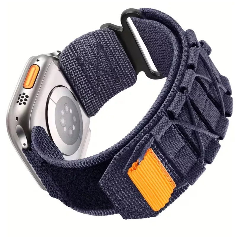 Forzacase Apple Watch SE 2 44mm ile uyumlu Orbital Örgülü Halat Tasarımlı Hasır Kordon - FC1241