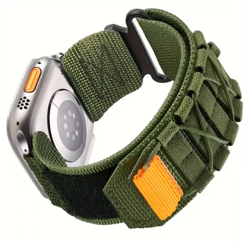 Forzacase Apple Watch 12 46mm ile uyumlu Orbital Örgülü Halat Tasarımlı Hasır Kordon - FC1241