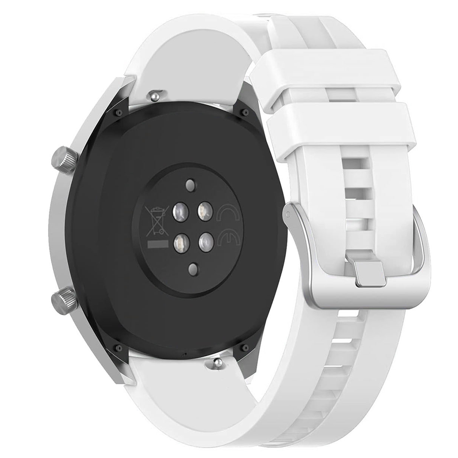 Forzacase Universal 20mm Akıllı Saatler için Tokalı Çizgi Desen Silikon Kordon Kayış - FC1069