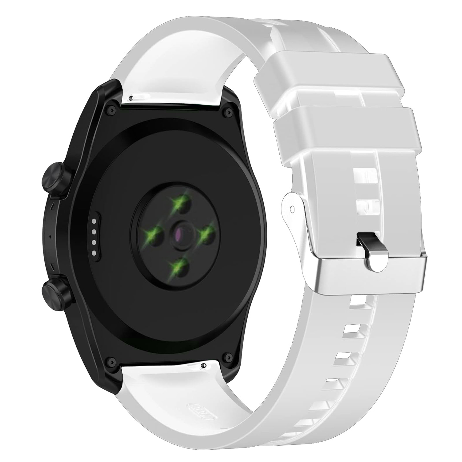 Forzacase Huawei Watch GT2 46mm için Tokalı Çizgi Desen Silikon Kordon Kayış - FC369