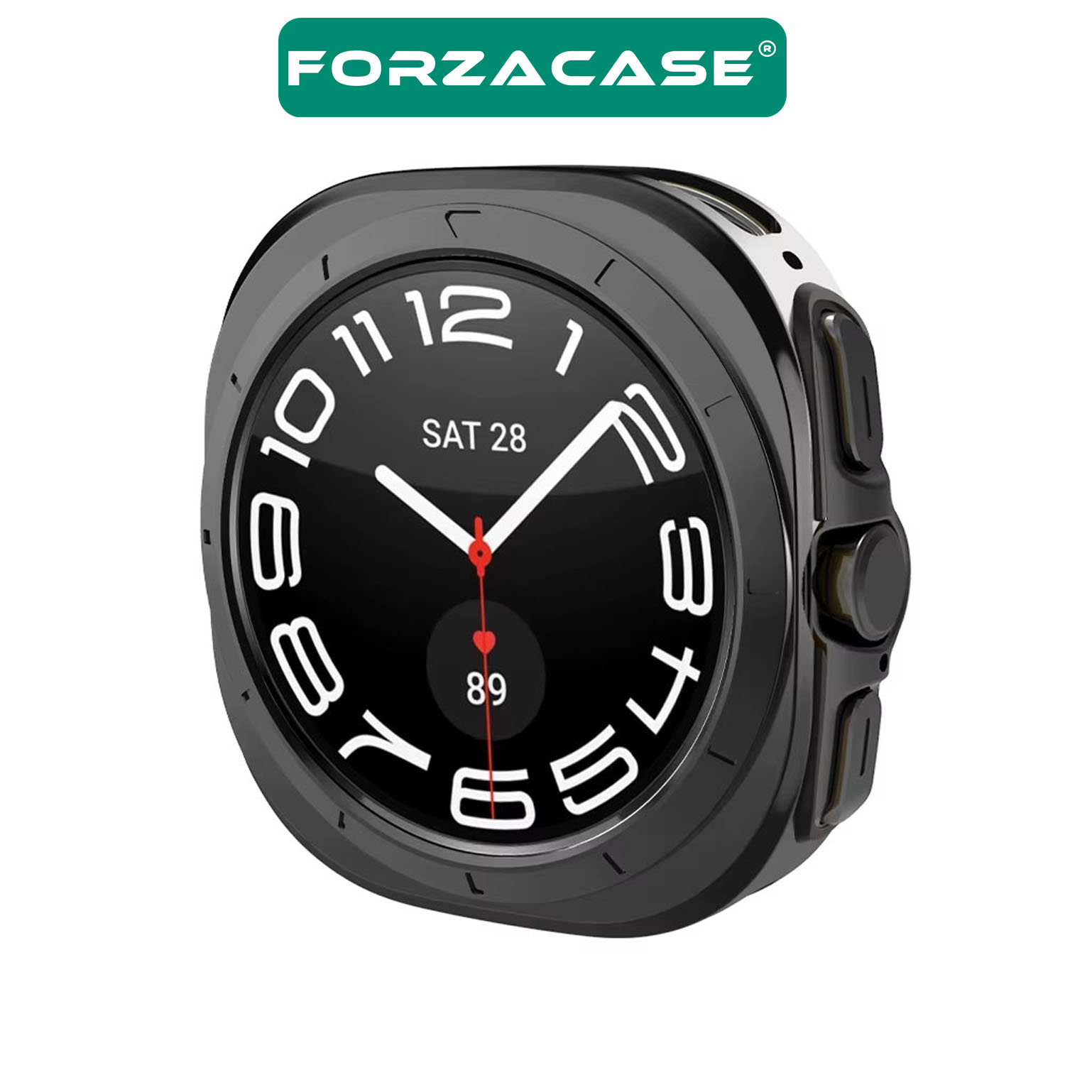 Forzacase Samsung Galaxy Watch 7 Ultra 47mm ile uyumlu Önü Açık Silikon Kılıf - FC764