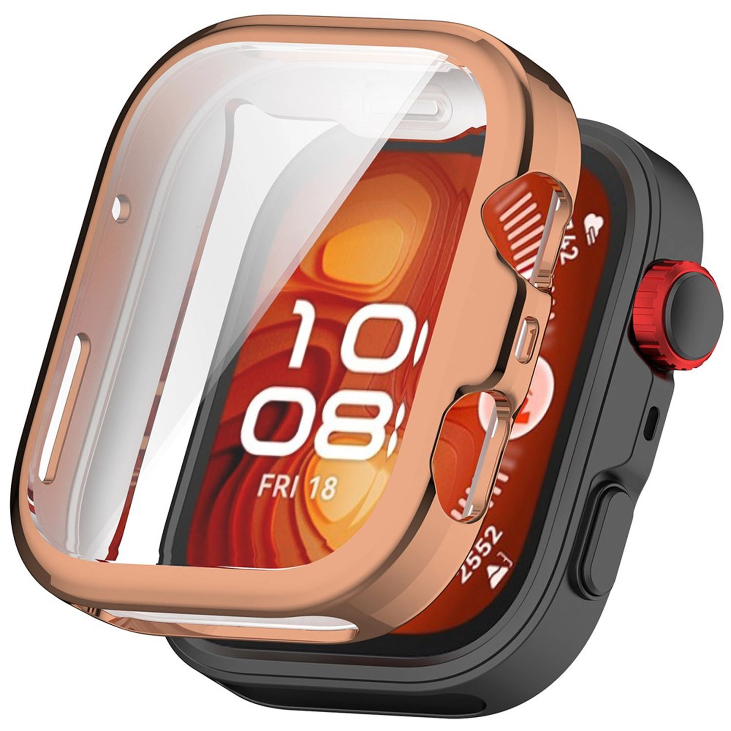 Forzacase Huawei Watch Fit 5 Pro ile uyumlu Önü Kapalı Ekran Korumalı Silikon Kılıf - FC010