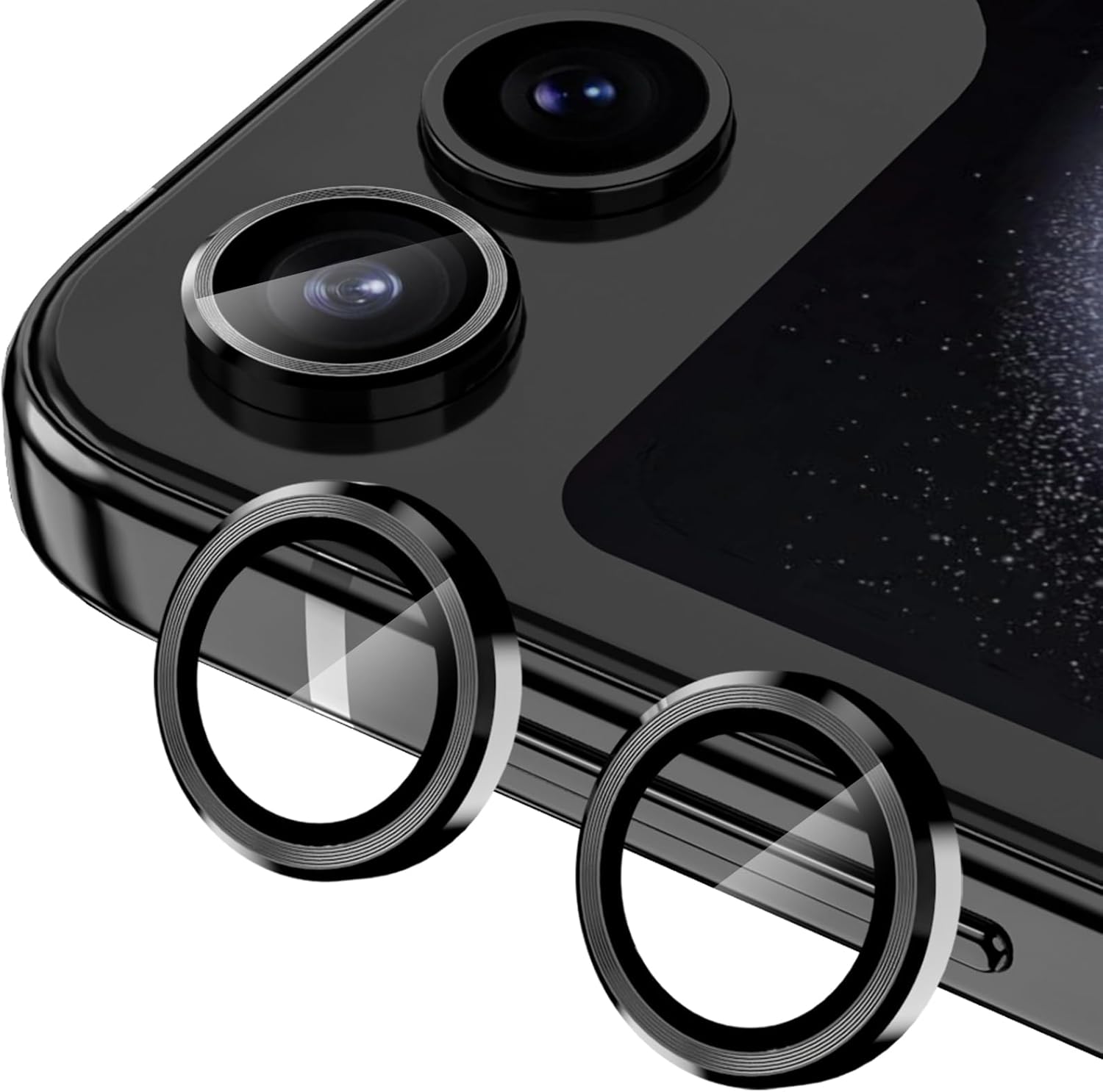 Forzacase Samsung Galaxy Z Flip 7 ile uyumlu Kamera Camı Lens Koruyucu Halka Seti - FC381