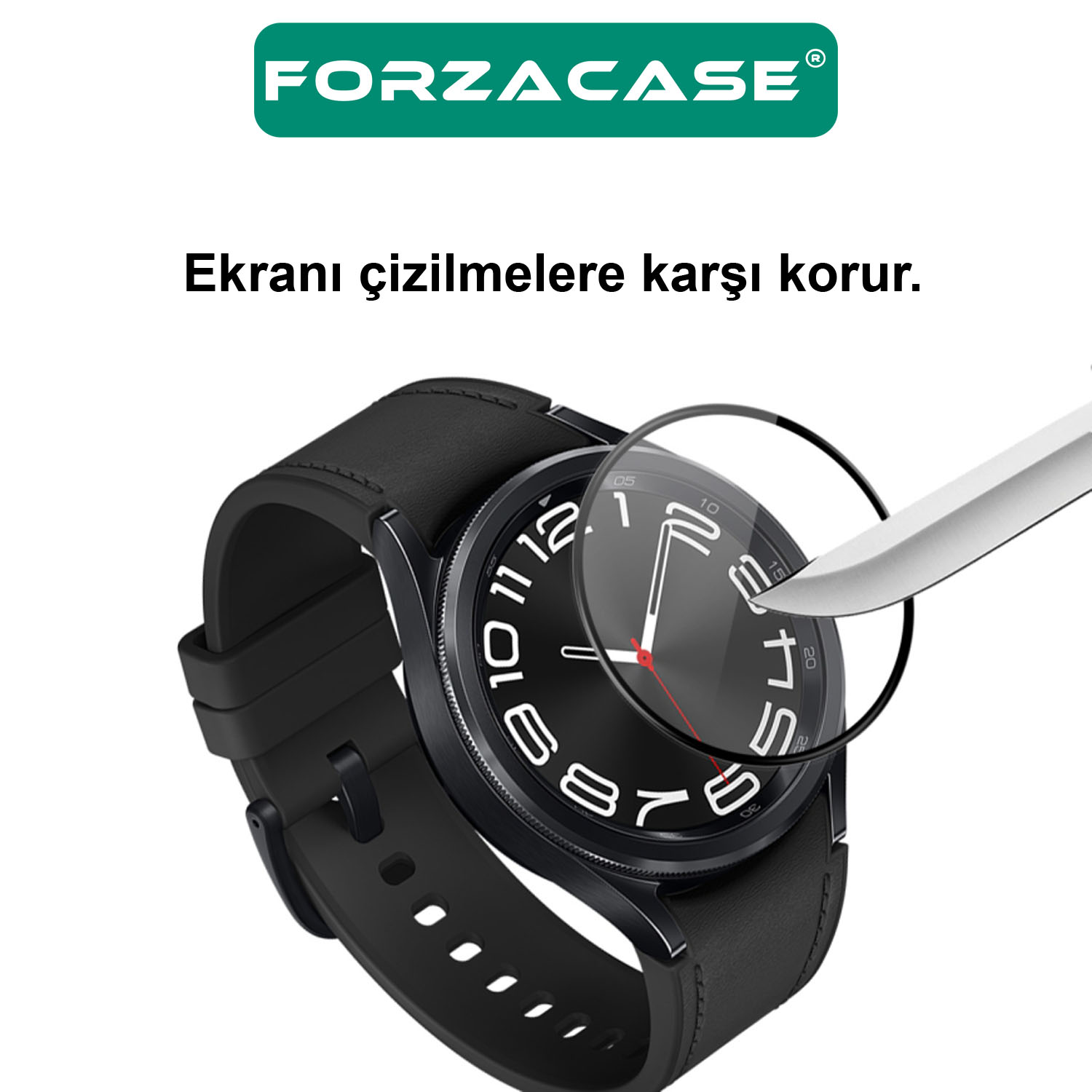 Forzacase Samsung Galaxy Watch 6 Classic 43mm için Tam Kaplayan 3D Pet Ekran Koruyucu Film - FC016