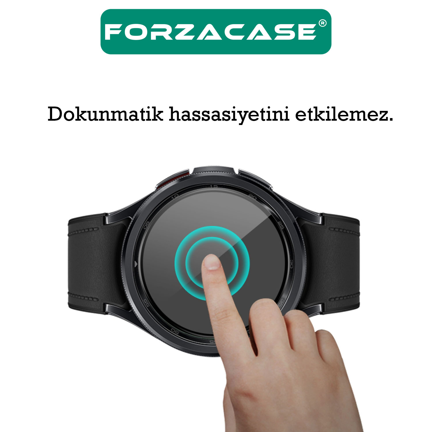 Forzacase Samsung Galaxy Watch 6 Classic 43mm için Tam Kaplayan 3D Pet Ekran Koruyucu Film - FC016