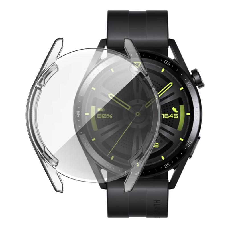 Forzacase Huawei Watch GT 3 46mm ile uyumlu Önü Kapalı Ekran Korumalı Silikon Kılıf - FC010