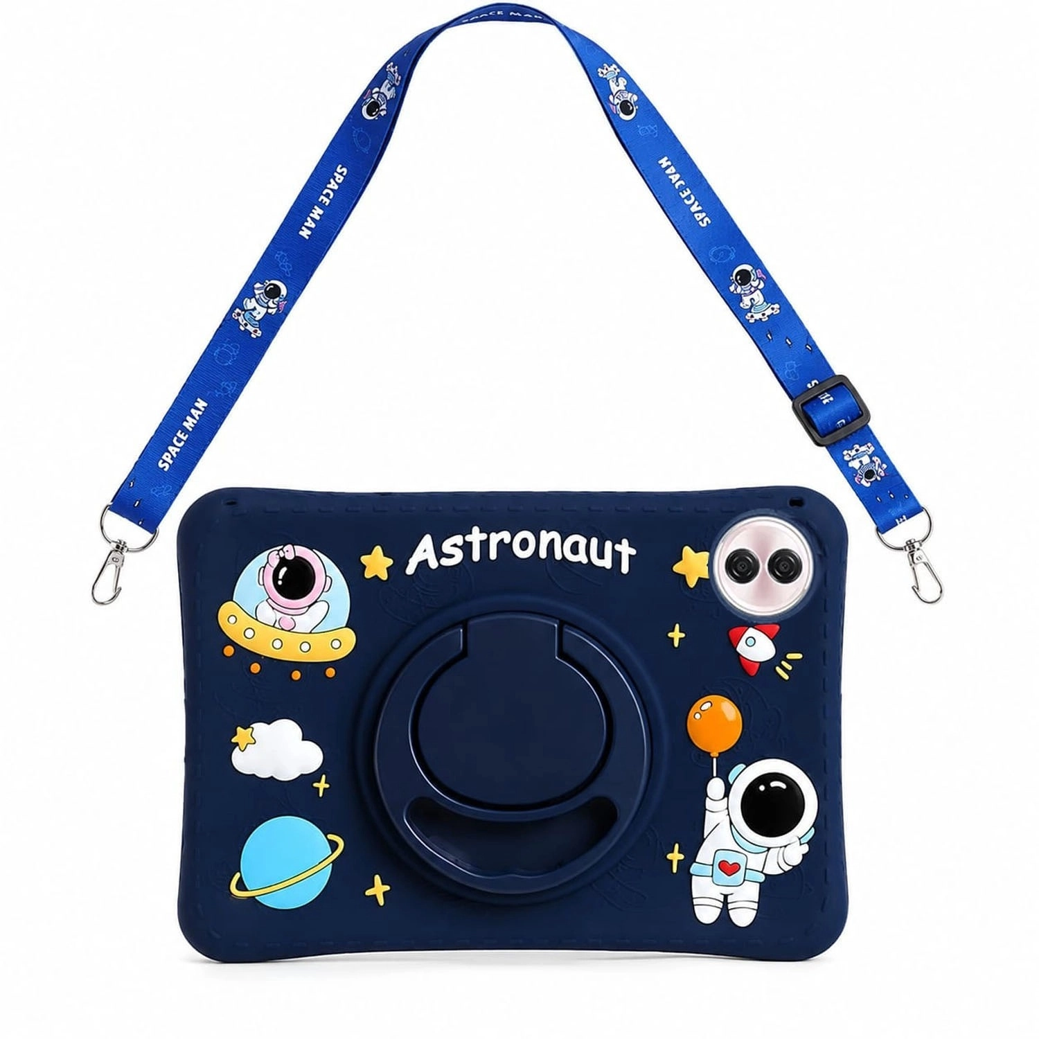 Forzacase Honor Pad 20 / 20 Pro 12.1 inç ile uyumlu Astronot Desen Askılı Standlı Silikon Kılıf - FC1254