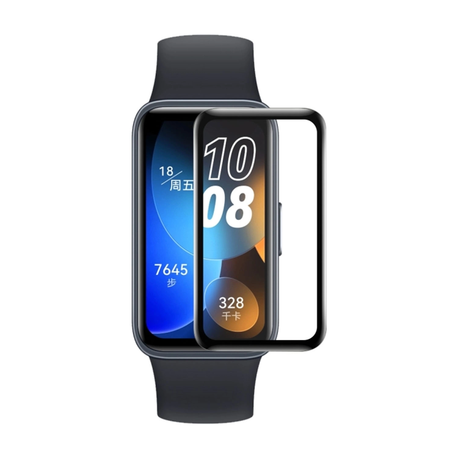Forzacase Huawei Band 11 ile uyumlu Çerçeveli Tam Kaplayan 3D Pet Ekran Koruyucu Film - FC016