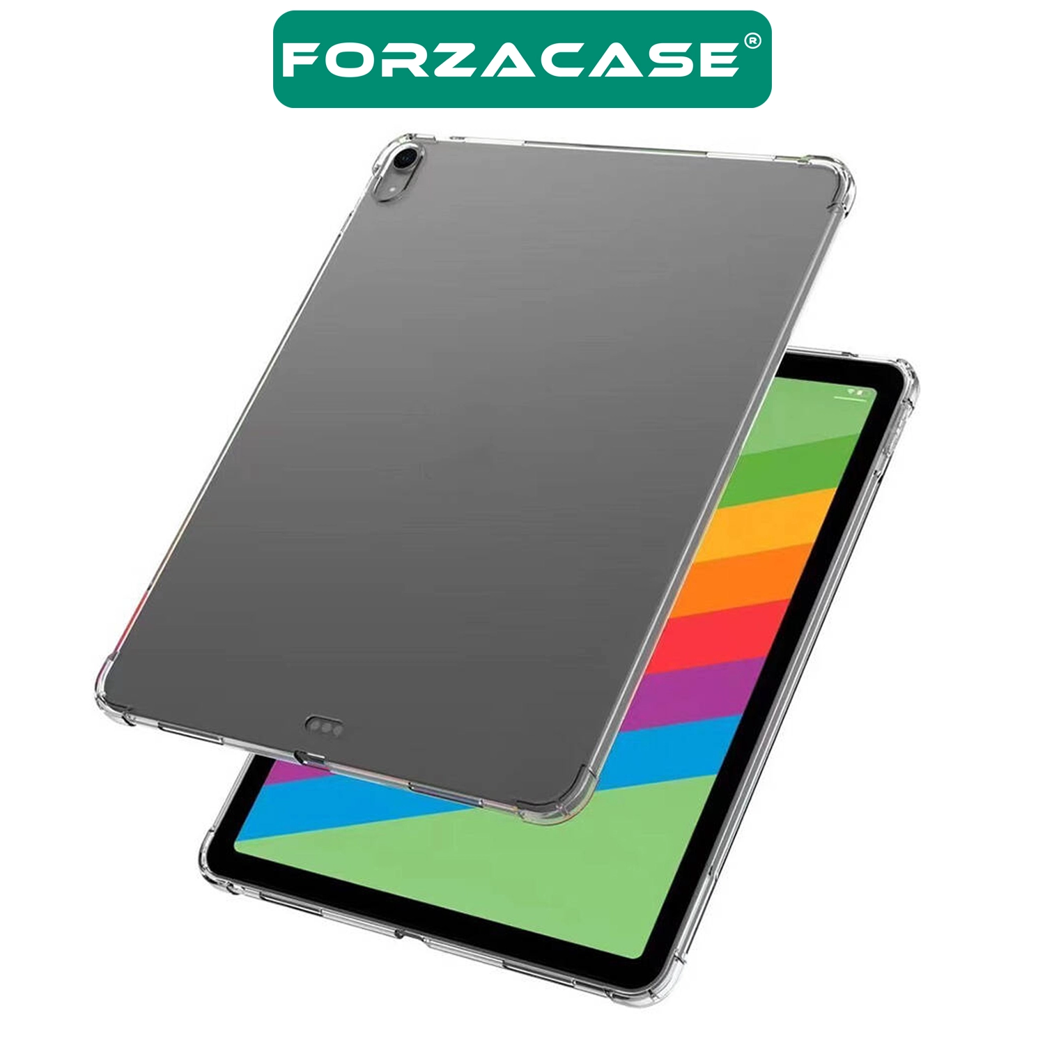 Forzacase iPad Air 11 2024 11 inch A2903 ile uyumlu Anti Shock Silikon Kılıf Şeffaf - FC014