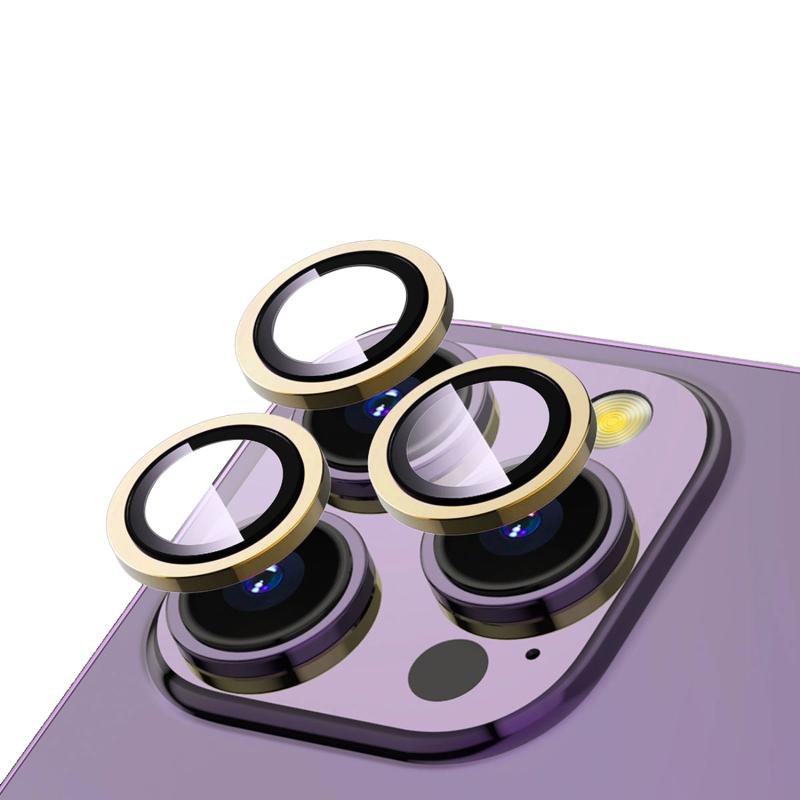 Forzacase iPhone 14 Pro ile uyumlu Kamera Camı Lens Koruyucu Halka Seti - FC381