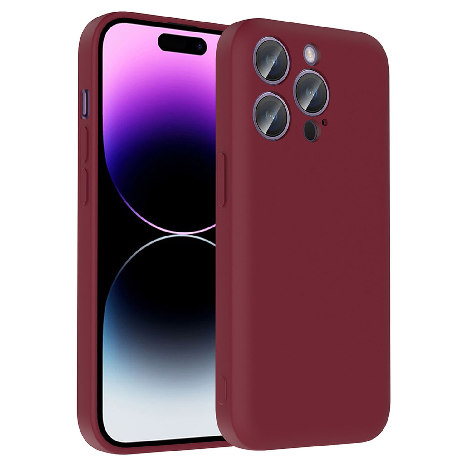 Forzacase iPhone 14 Pro ile uyumlu Kamera Korumalı Kartlık Hazneli Silikon Kılıf - FC1040