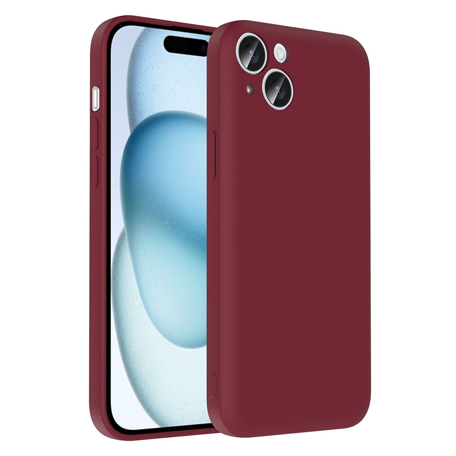 Forzacase iPhone 15 ile uyumlu Kamera Korumalı Kartlık Hazneli Silikon Kılıf - FC1040