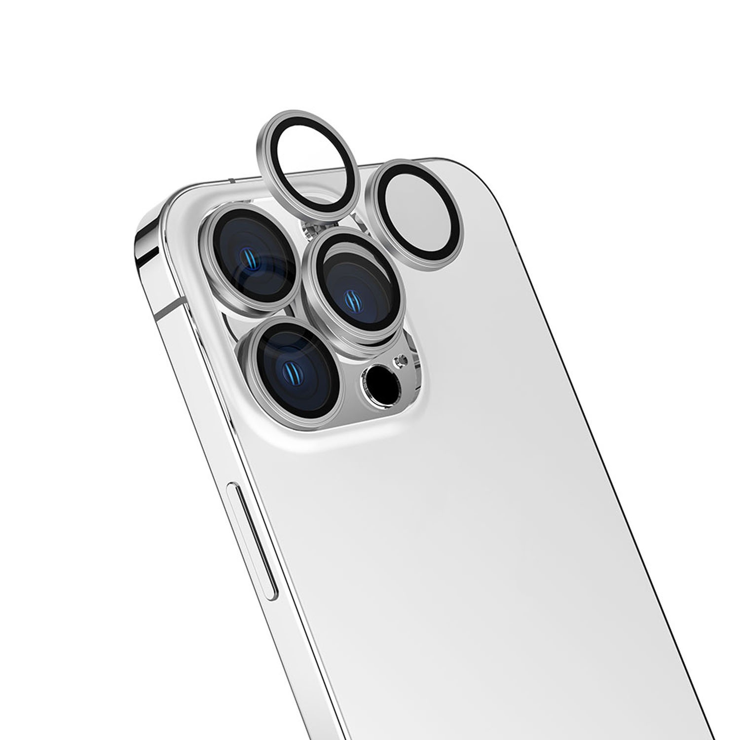 Forzacase iPhone 15 Pro Max ile uyumlu Kamera Camı Lens Koruyucu Halka Seti - FC381