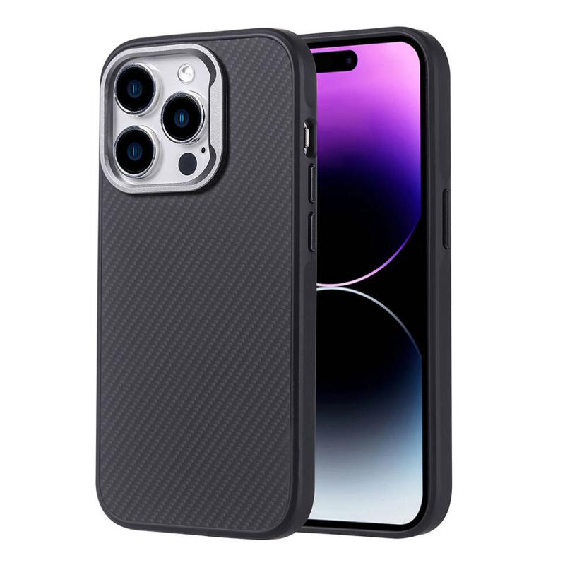 Forzacase iPhone 15 Pro ile uyumlu Spectra Serisi Magsafe Özellikli Karbon Fiber Görünümlü Kılıf