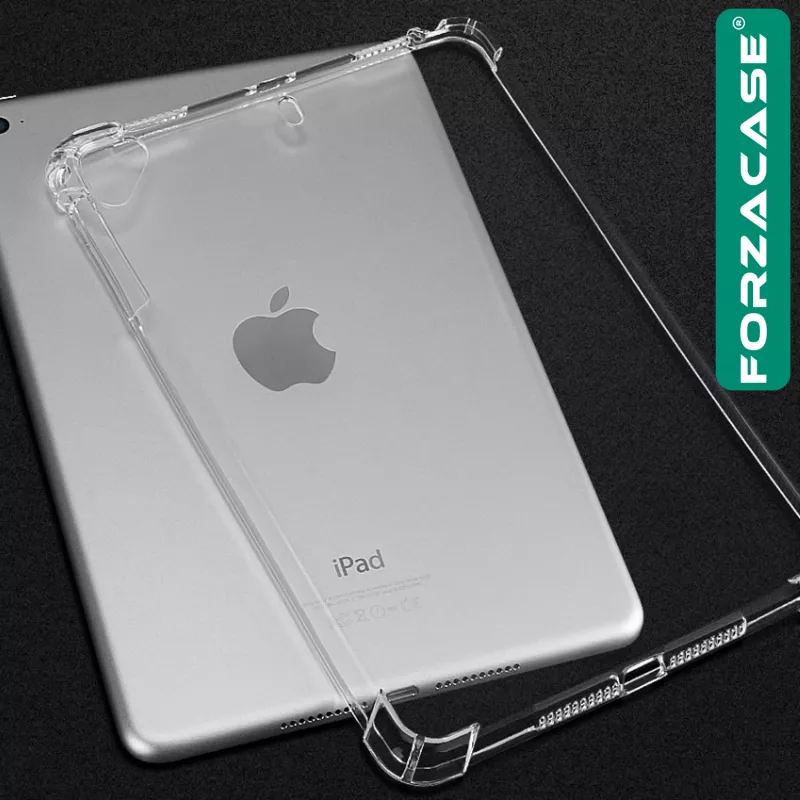 Forzacase iPad mini 1-2-4 7.9 inch ile uyumlu Anti Shock Silikon Kılıf Şeffaf - FC014