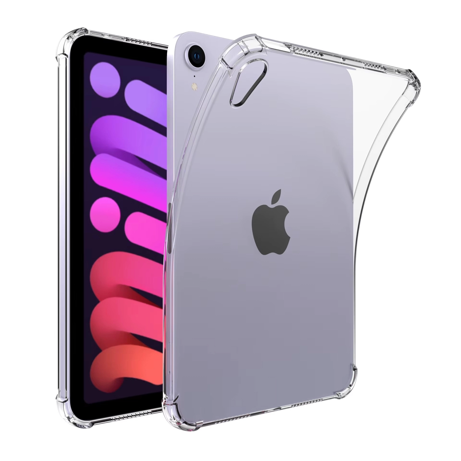 Forzacase iPad mini 7. Nesil 2024 8.3 inch A2995 ile uyumlu Anti Shock Silikon Kılıf Şeffaf - FC014