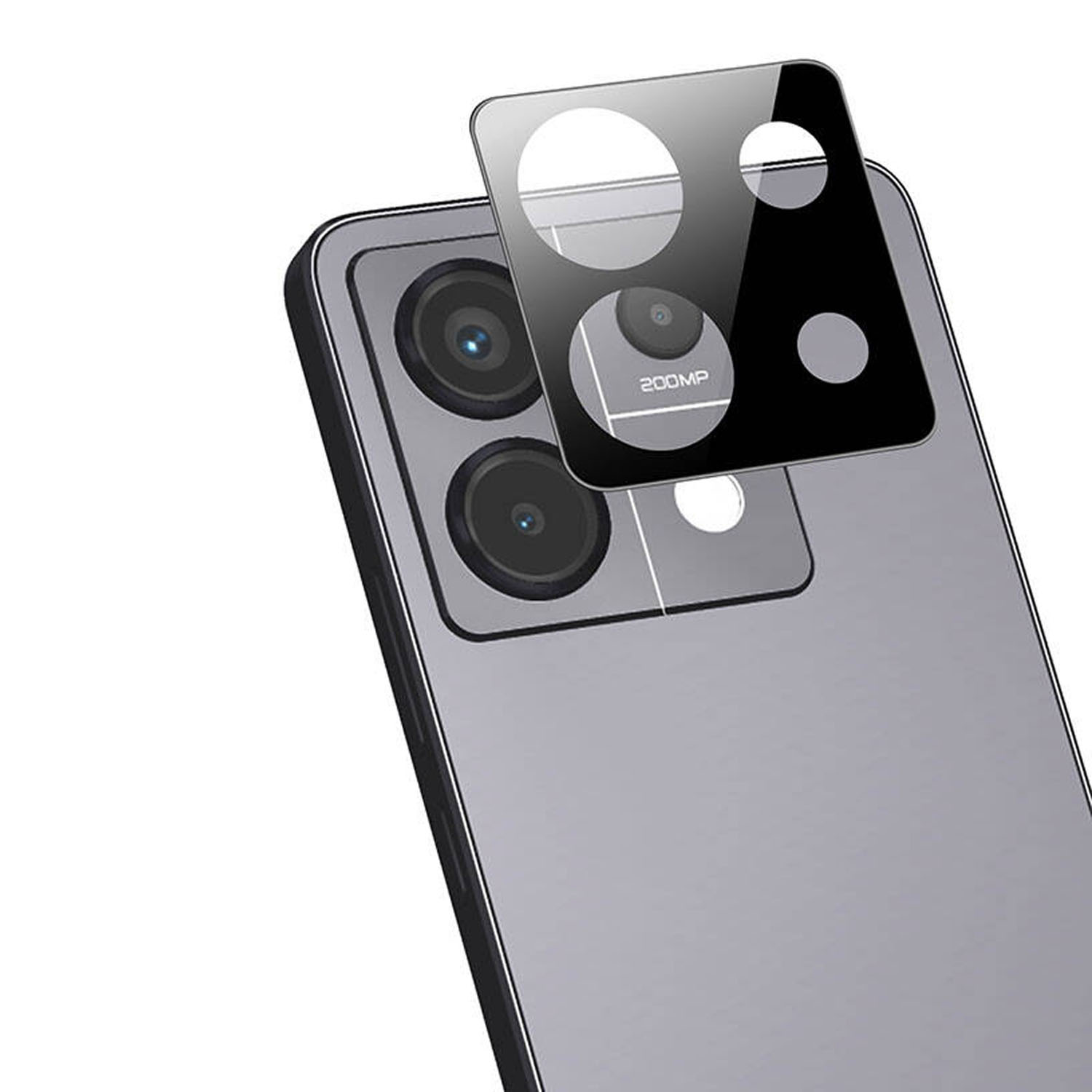 Forzacase Xiaomi Redmi Note 13 Pro 5G ile uyumlu Kamera Lens Koruma Halkası Siyah - FC377
