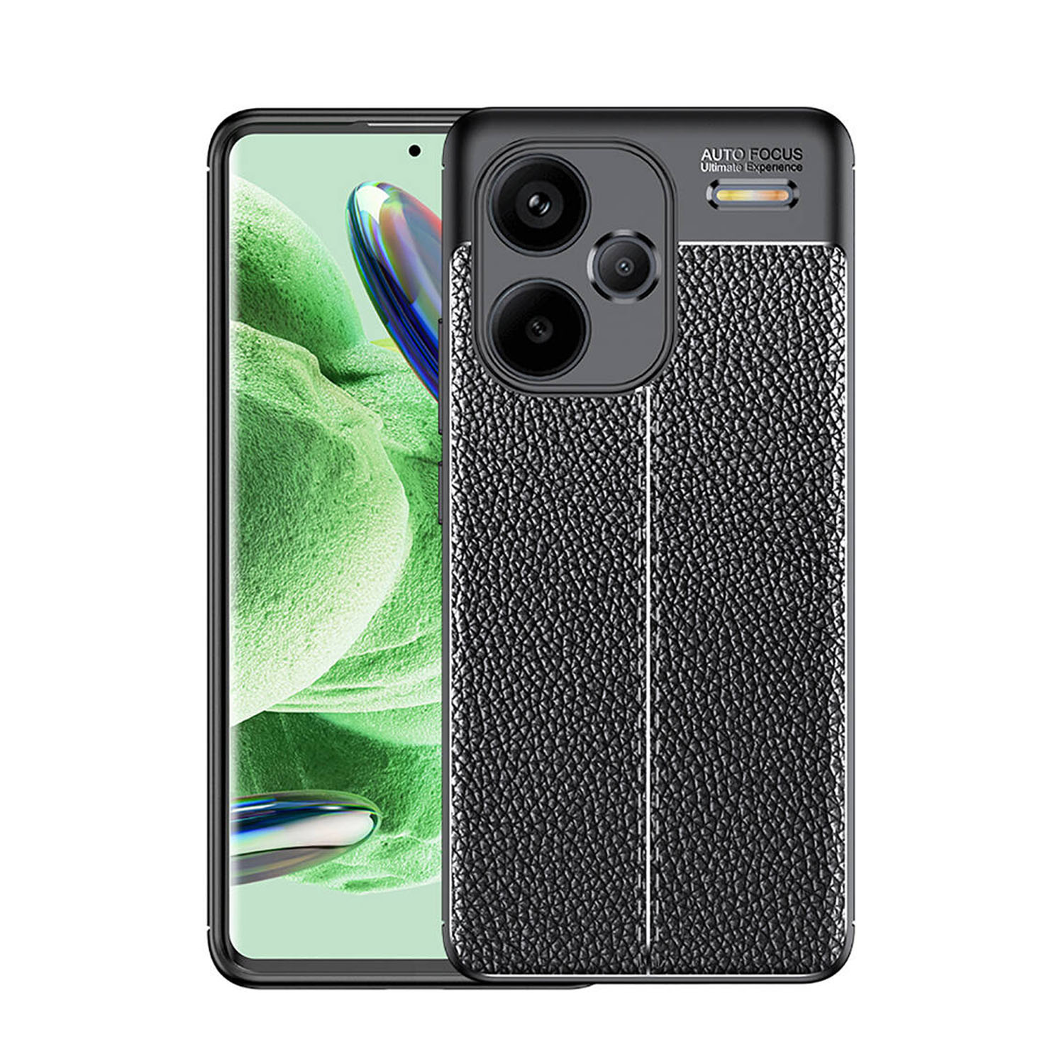 Forzacase Xiaomi Redmi Note 13 Pro Plus 5G ile uyumlu Deri Effect Serisi Silikon Kılıf