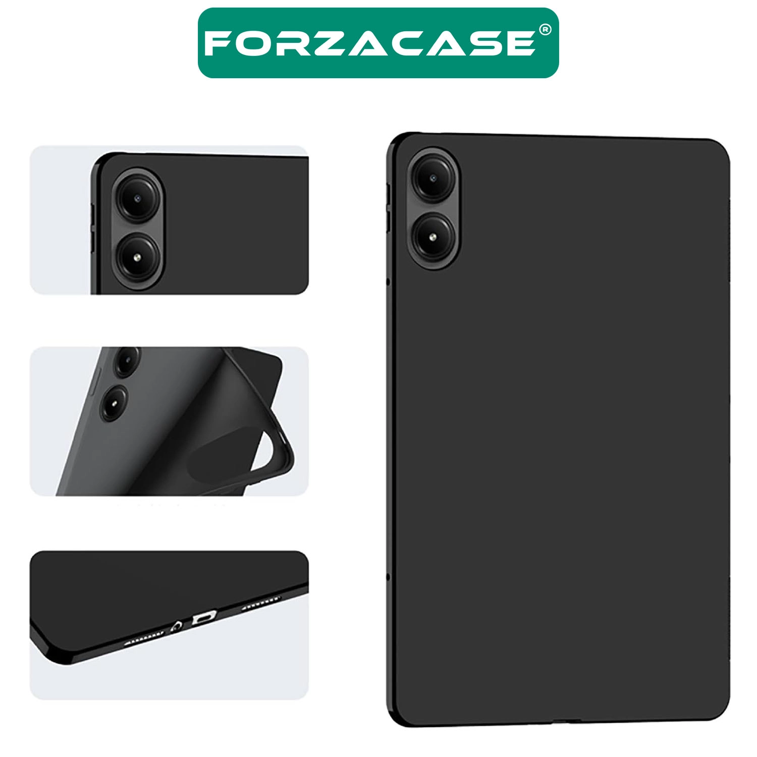 Forzacase Xiaomi Redmi Pad Pro 12.1 Inch Tablet ile Uyumlu Silikon Kılıf Siyah - FC155