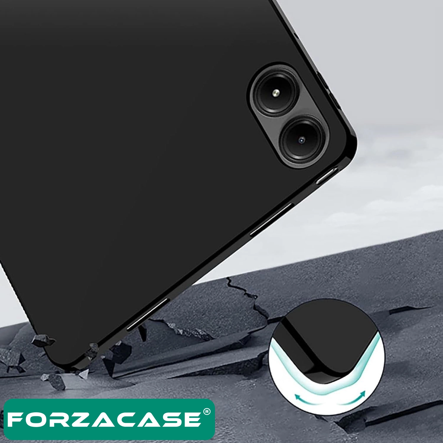 Forzacase Xiaomi Redmi Pad Pro 12.1 Inch Tablet ile Uyumlu Silikon Kılıf Siyah - FC155