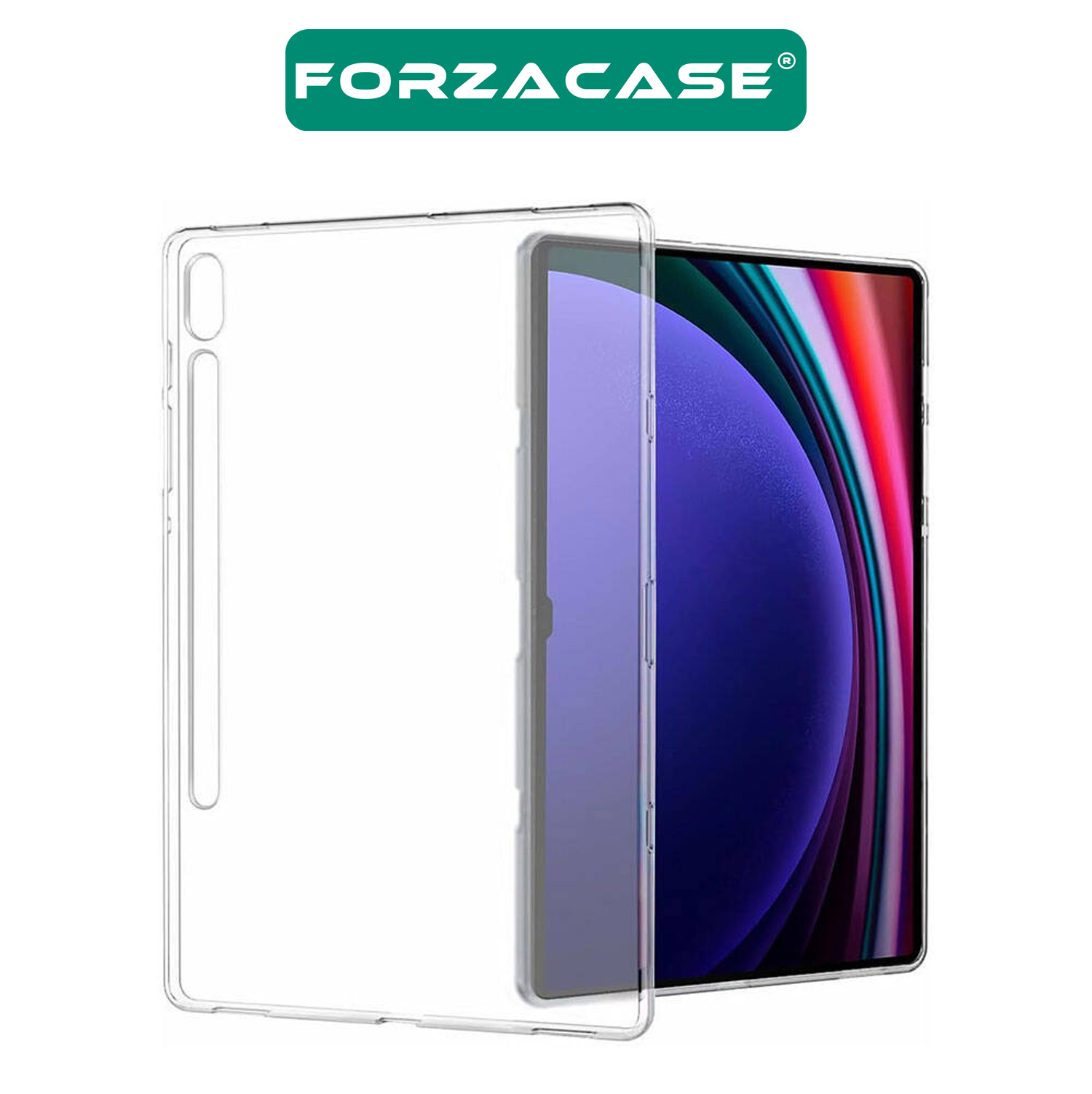 Forzacase Samsung Galaxy Tab S7 FE T737 12.4’’ ile uyumlu Silikon Kılıf Buzlu Şeffaf - FC013