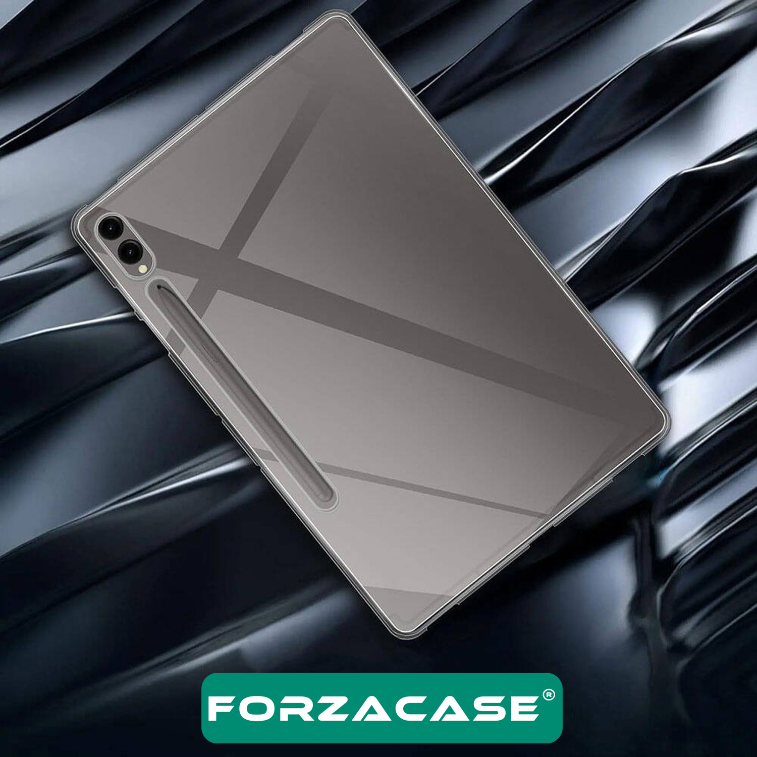 Forzacase Samsung Galaxy Tab S9 Ultra 14.6 inch X910 ile uyumlu Silikon Kılıf Buzlu Şeffaf - FC013