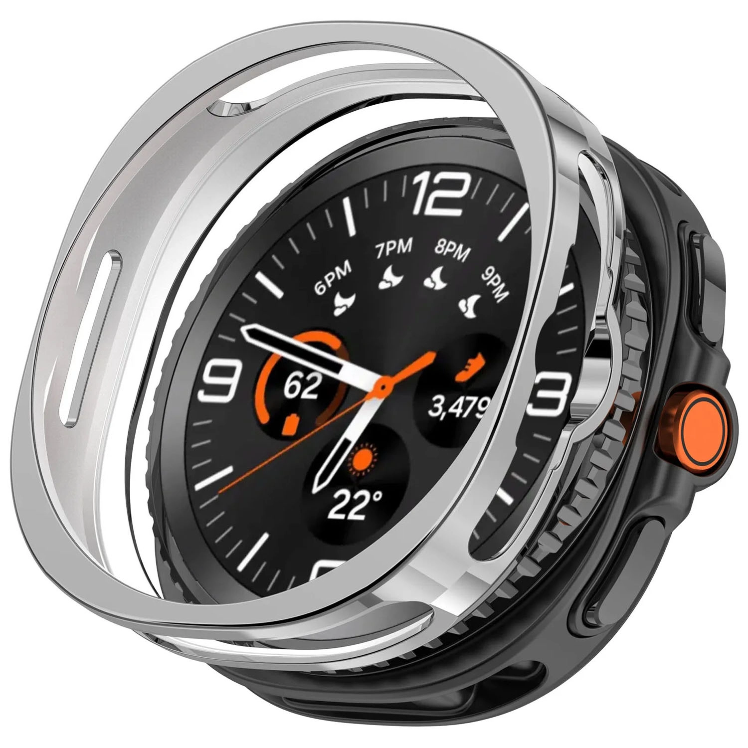 Forzacase Samsung Galaxy Watch 8 Classic 46mm ile uyumlu Önü Açık Silikon Kılıf - FC764