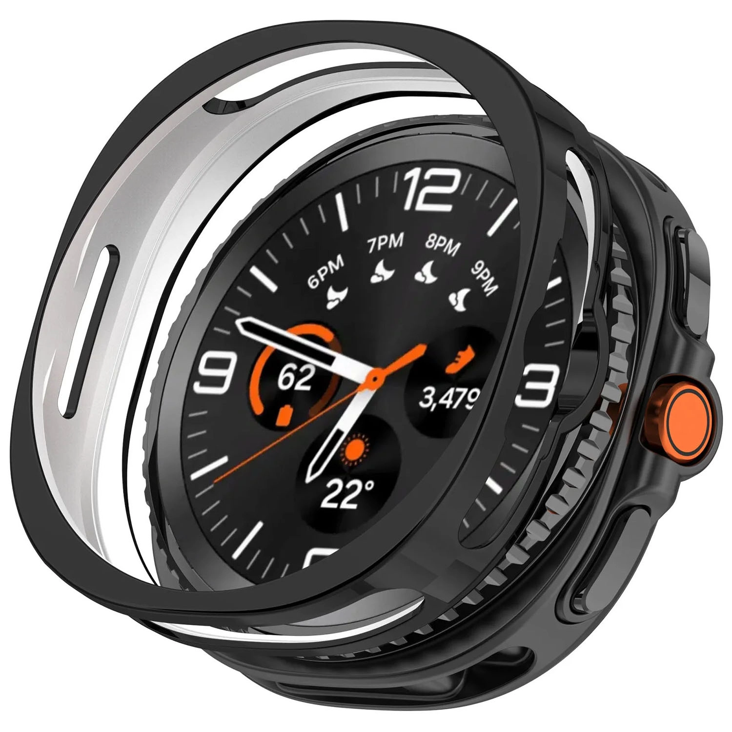 Forzacase Samsung Galaxy Watch 8 Classic 46mm ile uyumlu Önü Açık Silikon Kılıf - FC764