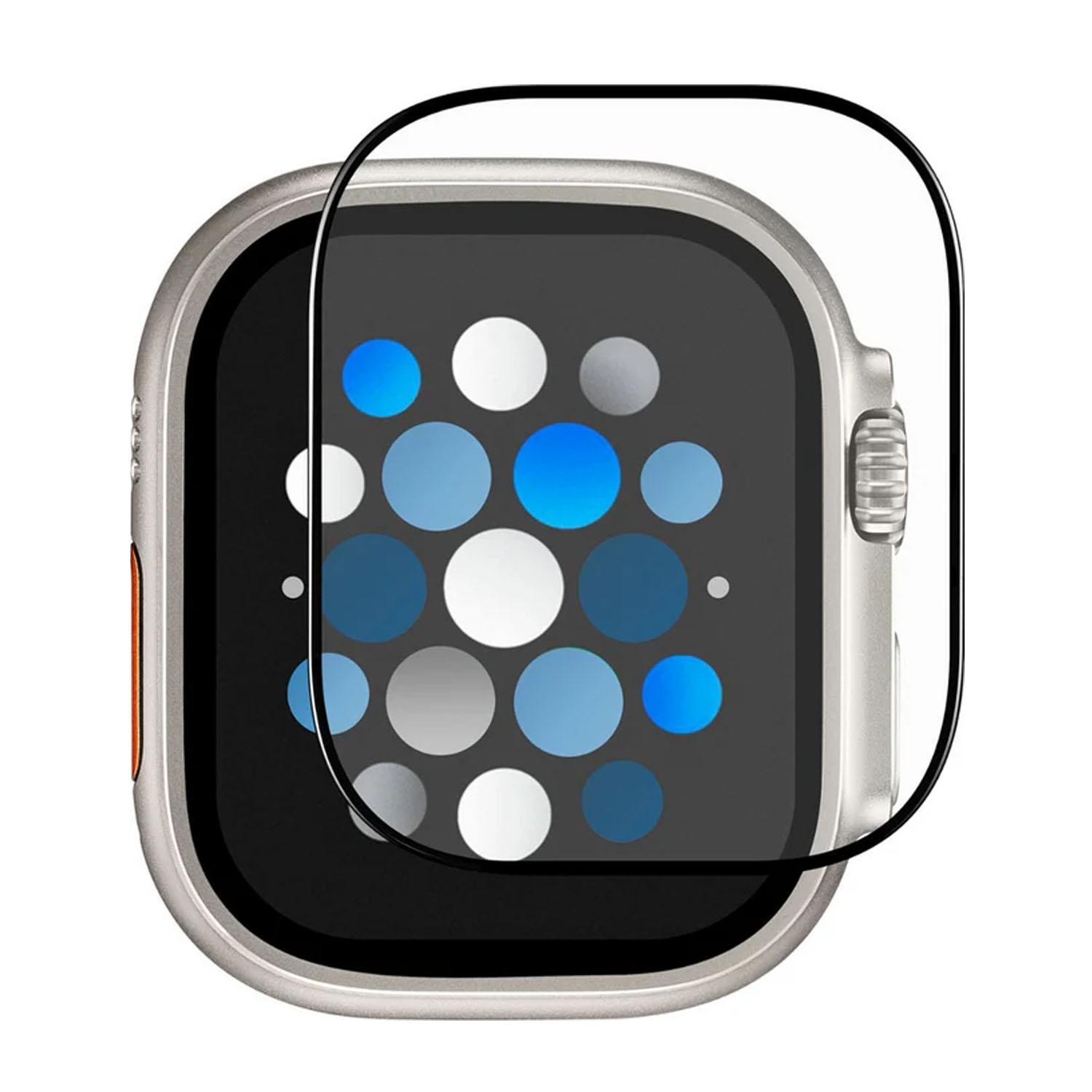 Forzacase Apple Watch Ultra 2 49mm ile uyumlu Tam Kaplayan Temperli Cam Ekran Koruyucu - FC887