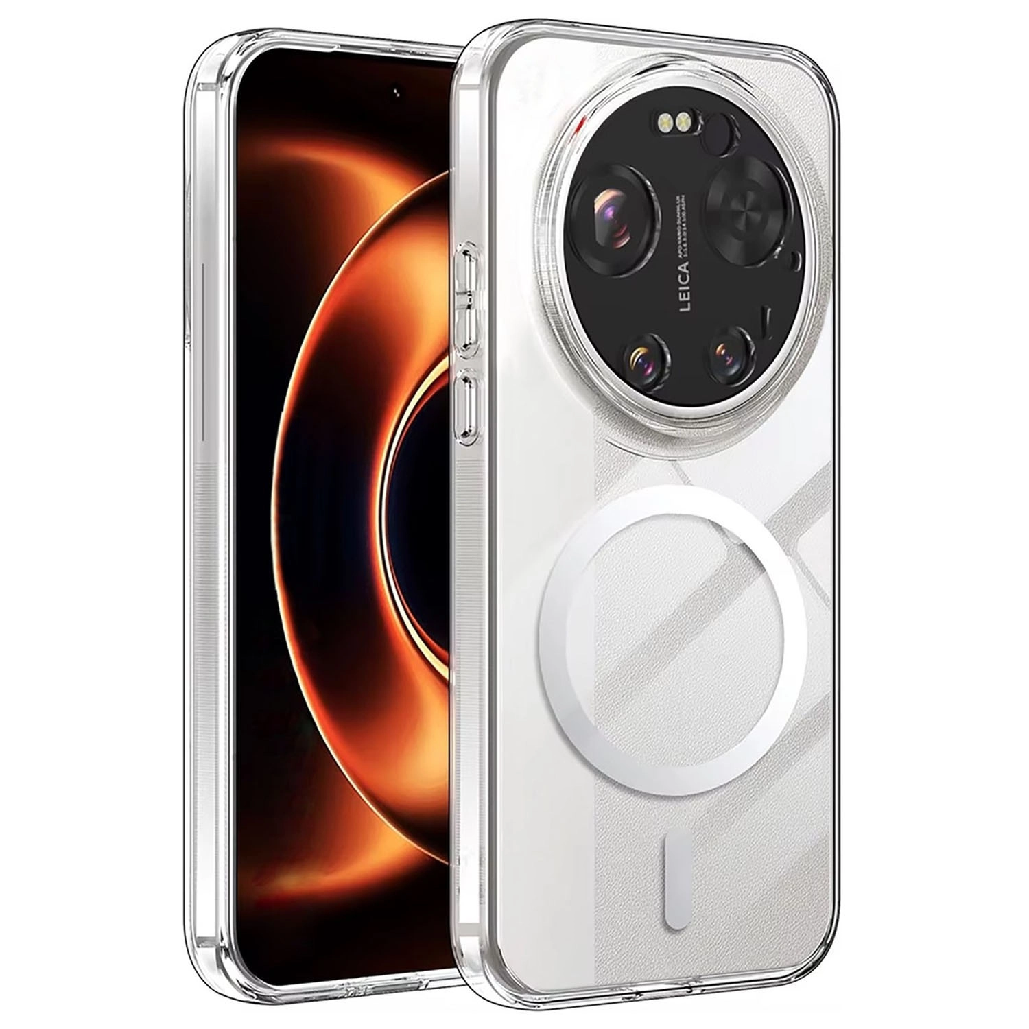 Forzacase Xiaomi 17 Ultra ile uyumlu ClearMag Serisi Magsafe Özellikli Kristal Şeffaf Sert PC Kılıf