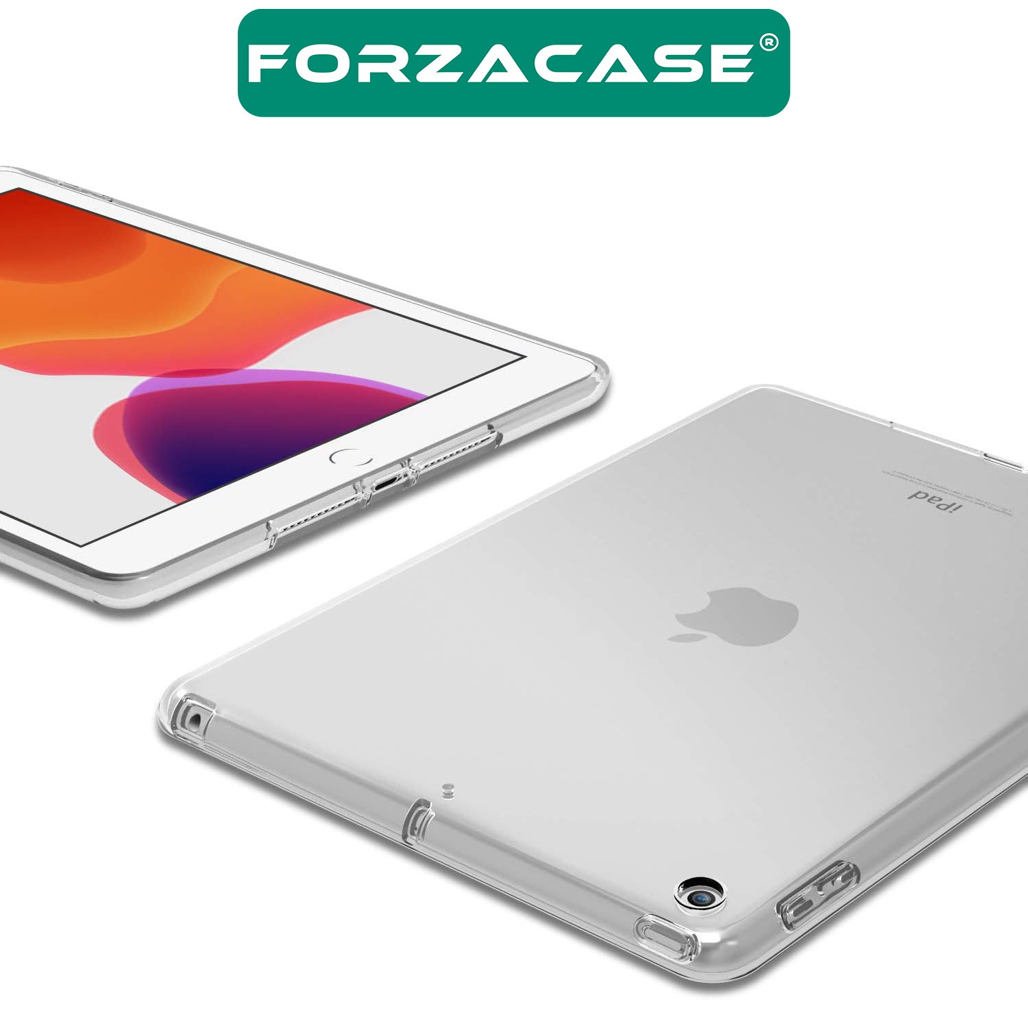 Forzacase Apple iPad 9.7 inch ile Uyumlu Silikon Kılıf Şeffaf - FC013