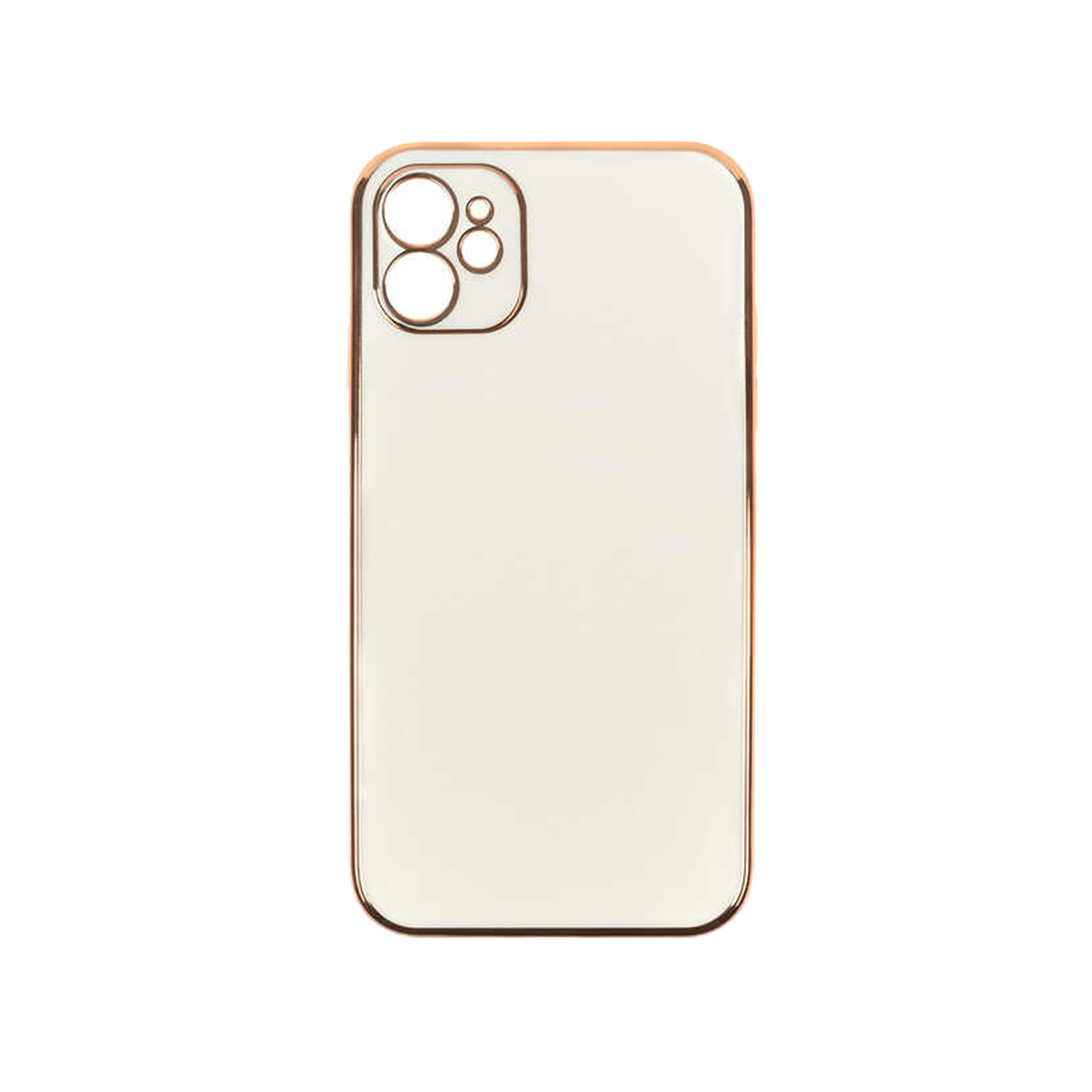 Forzacase iPhone 11 uyumlu Luxury Serisi Altın Çerçeveli Silikon Kılıf