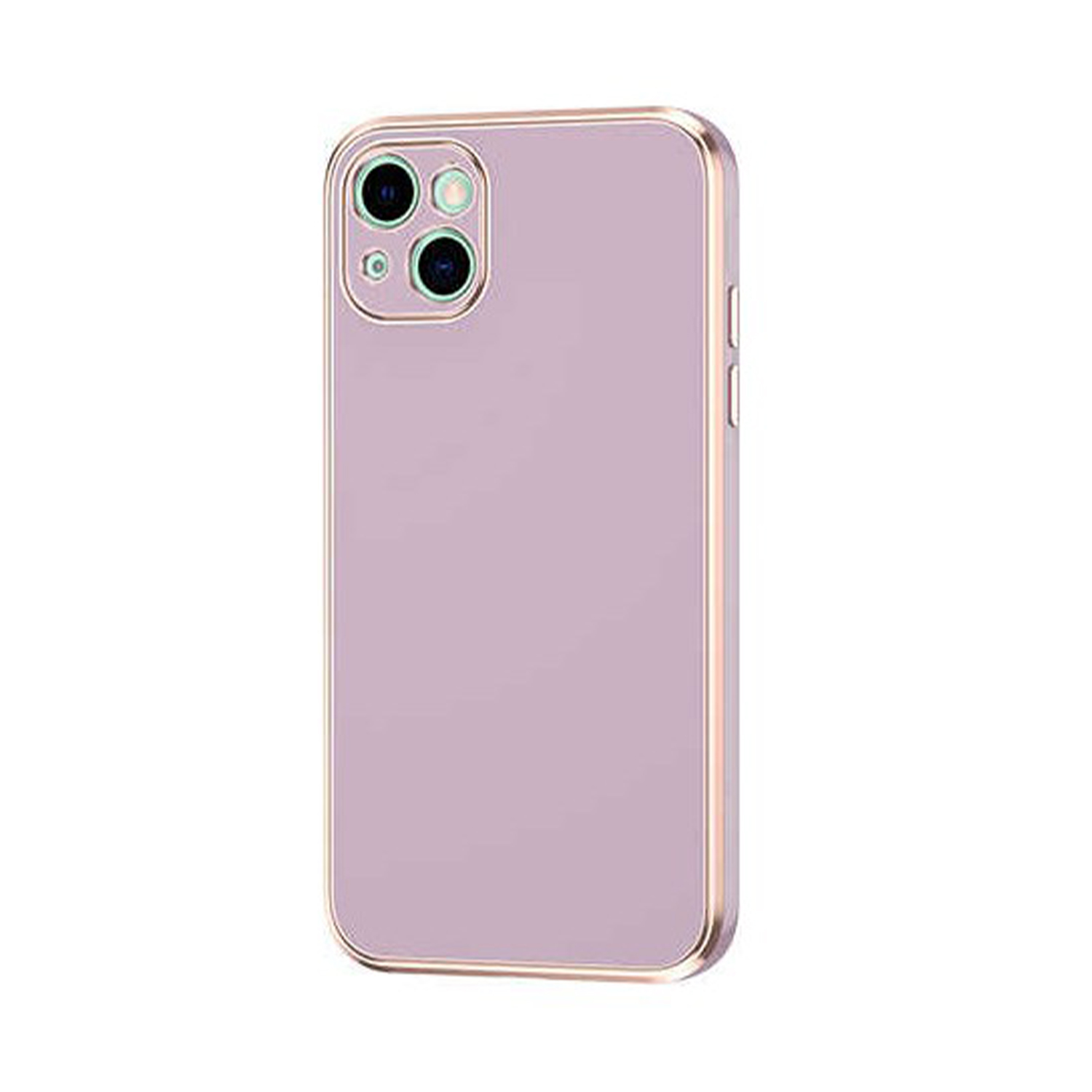 Forzacase iPhone 14 uyumlu Luxury Serisi Altın Çerçeveli Silikon Kılıf