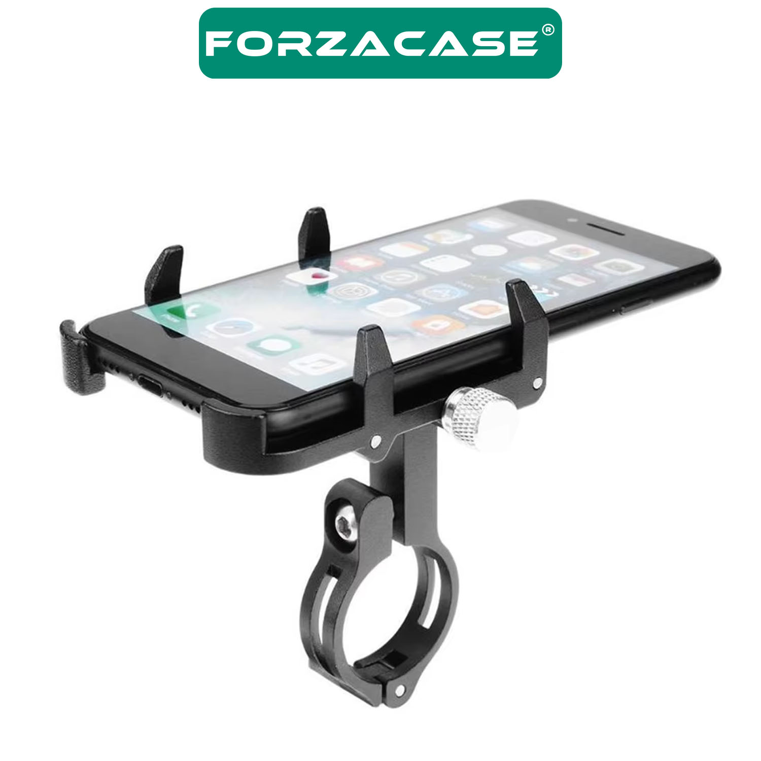 Forzacase Bisiklet Motosiklet Scooter için Gidon Montajlı Metal Telefon Tutucu - P3 FC981