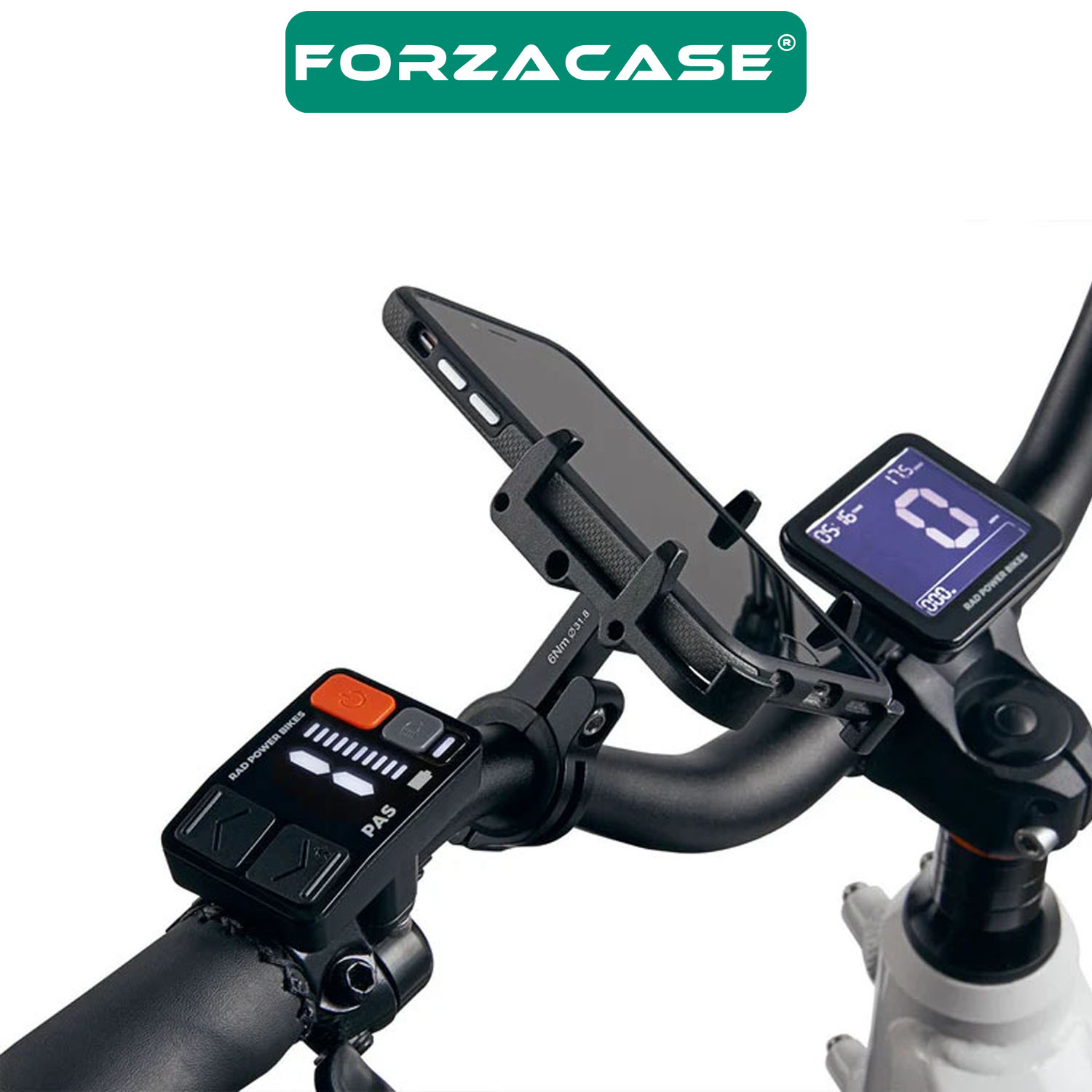 Forzacase Bisiklet Motosiklet Scooter için Gidon Montajlı Metal Telefon Tutucu - P3 FC981